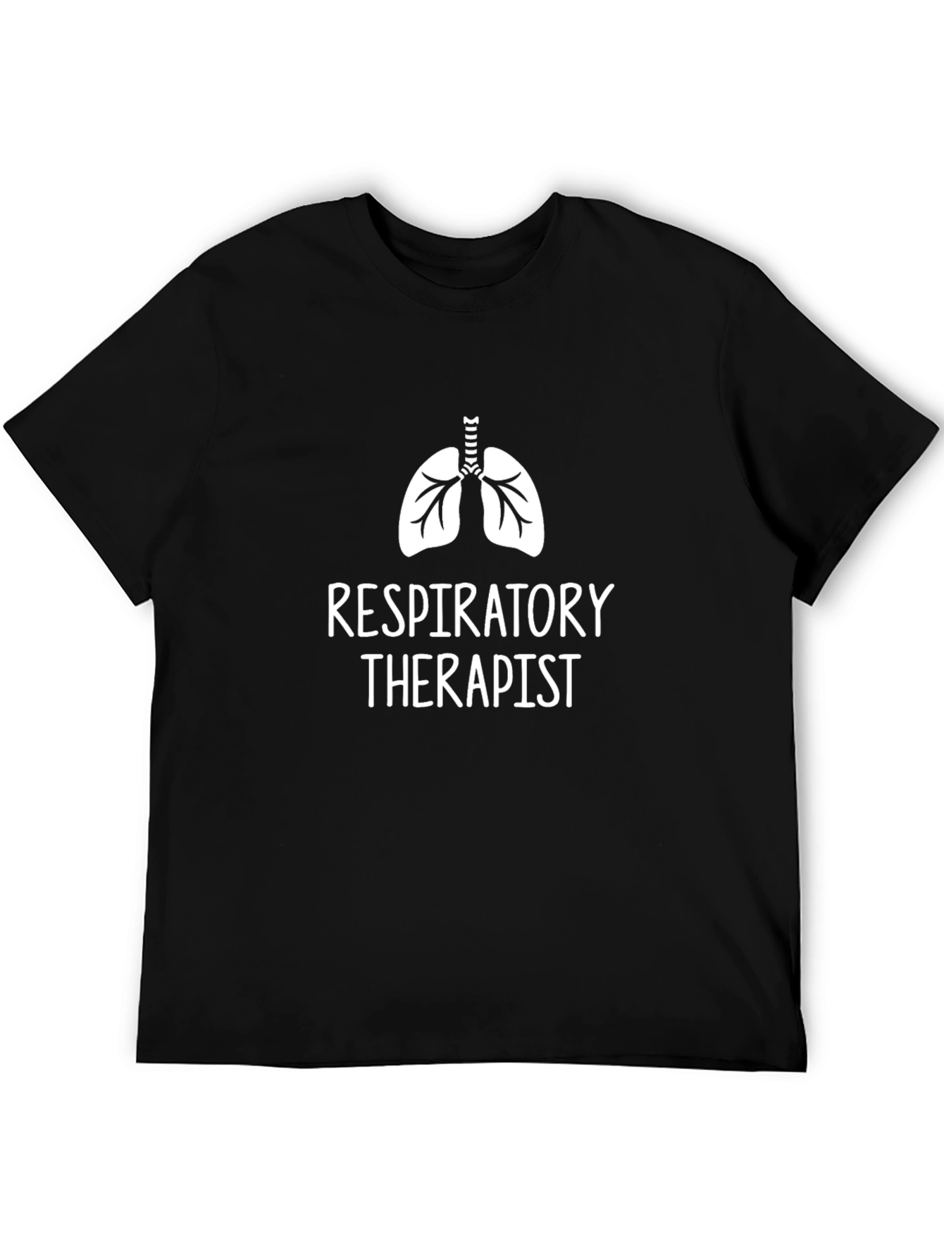 Black Respiratory Therapist Graphic T-Shirt - Unisex view 5