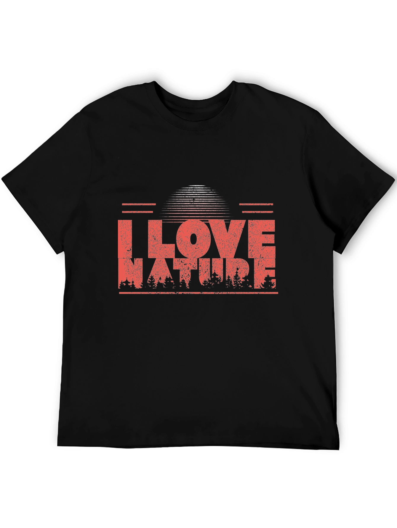 Black I Love Nature Graphic Tee - Black view 5