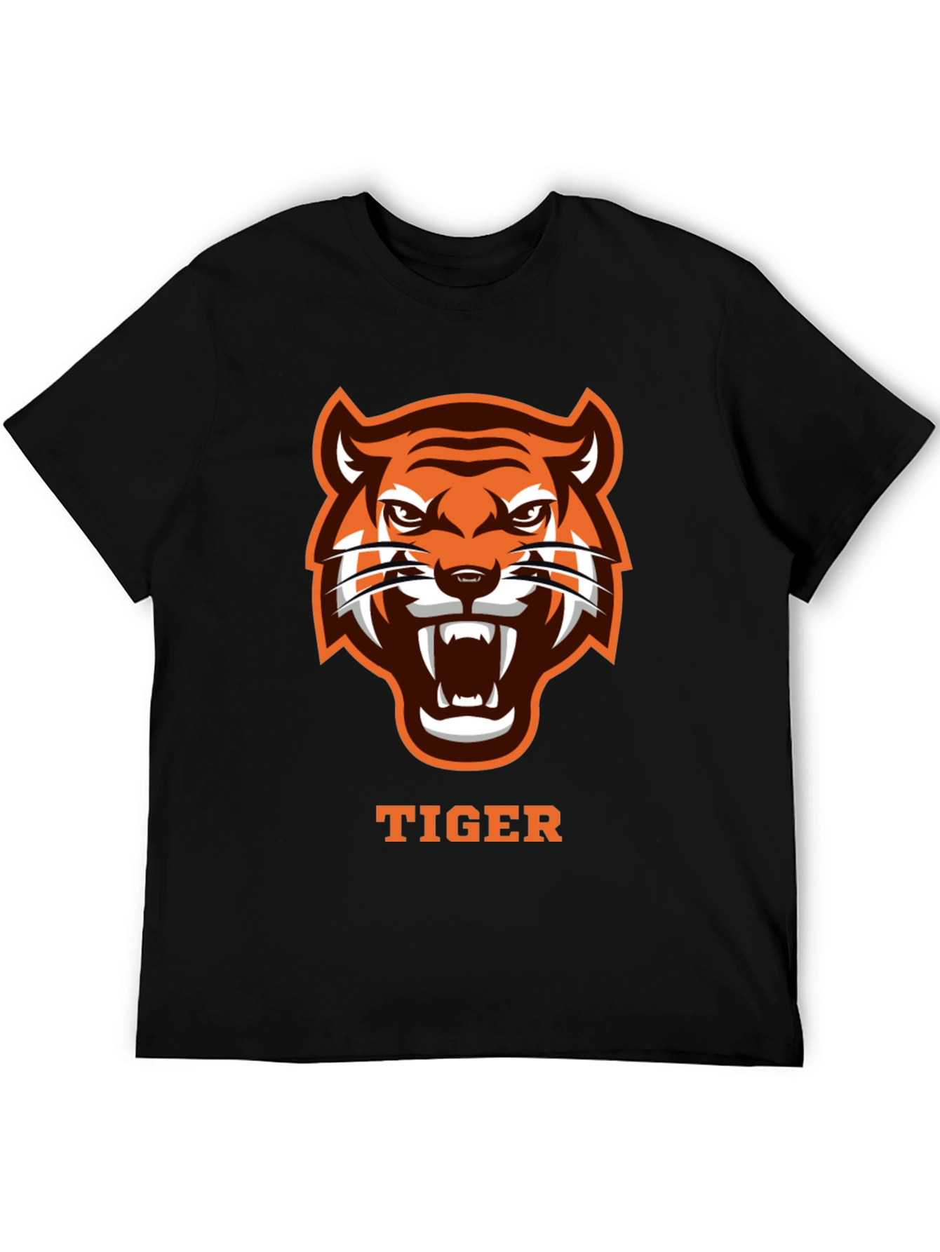 Black Roaring Tiger Graphic Tee - Bold Design view 5