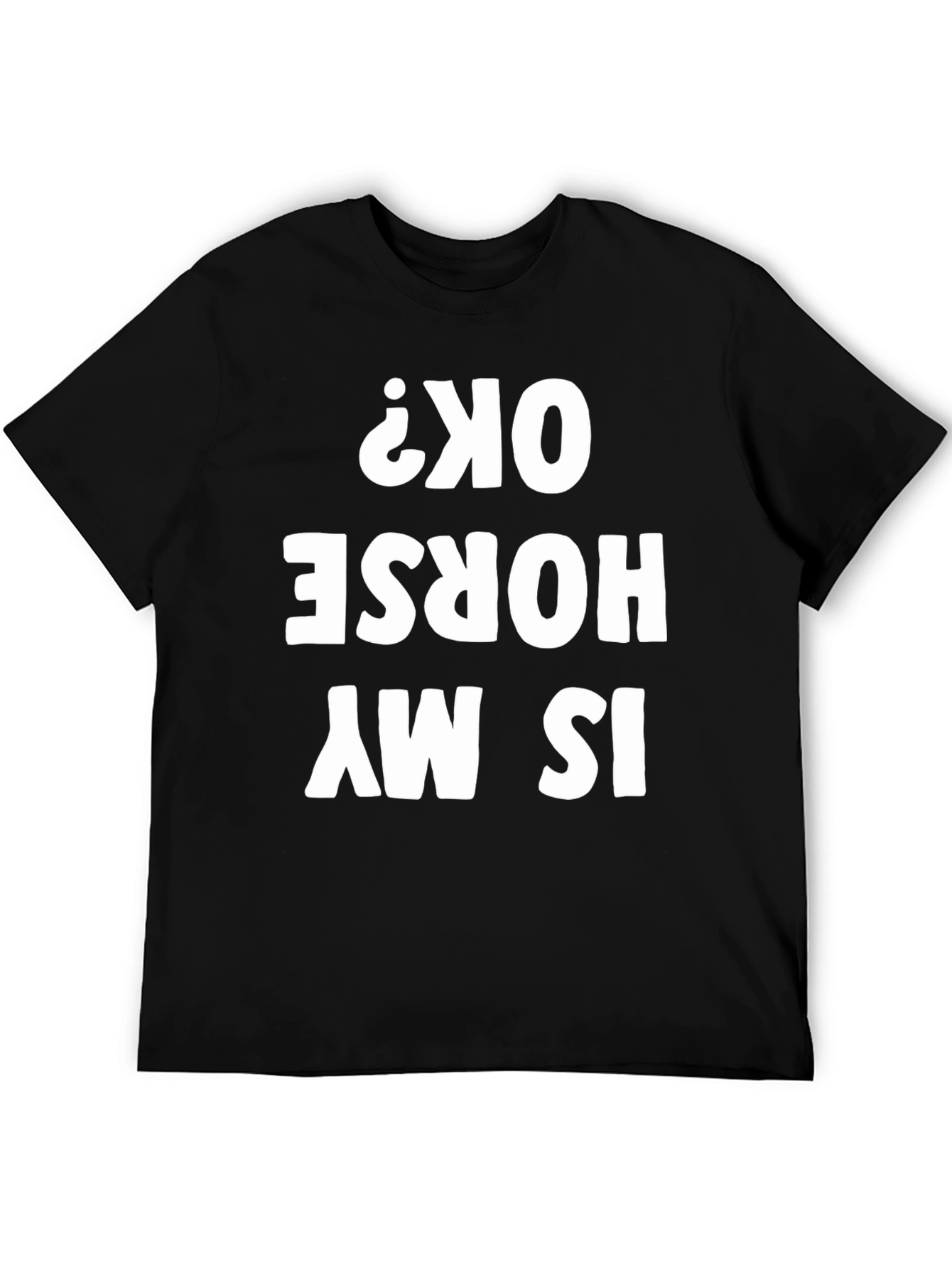 Black Is My Horse OK? Graphic Tee view 5