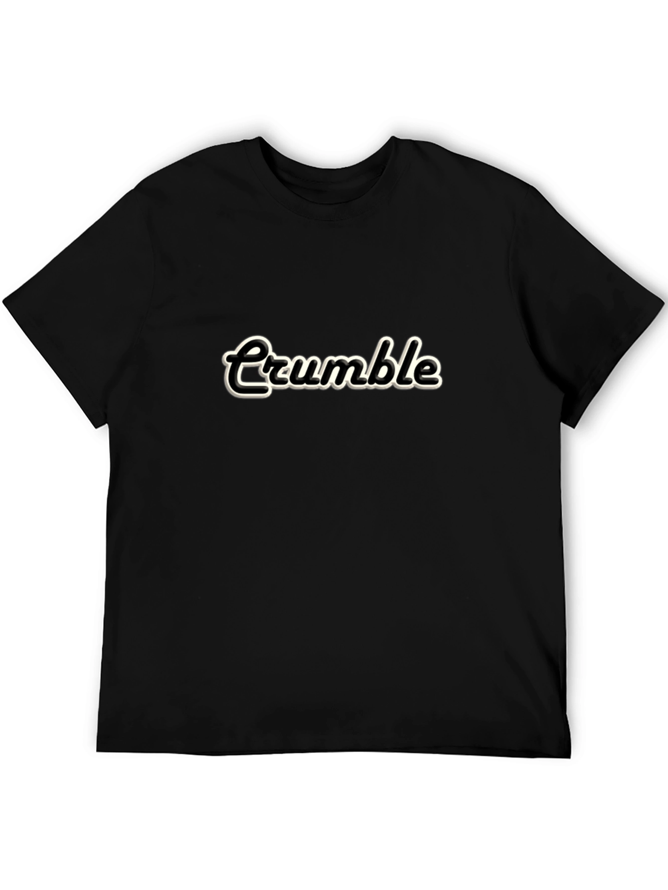 Black Retro 'Crumble' Black Graphic Tee view 5