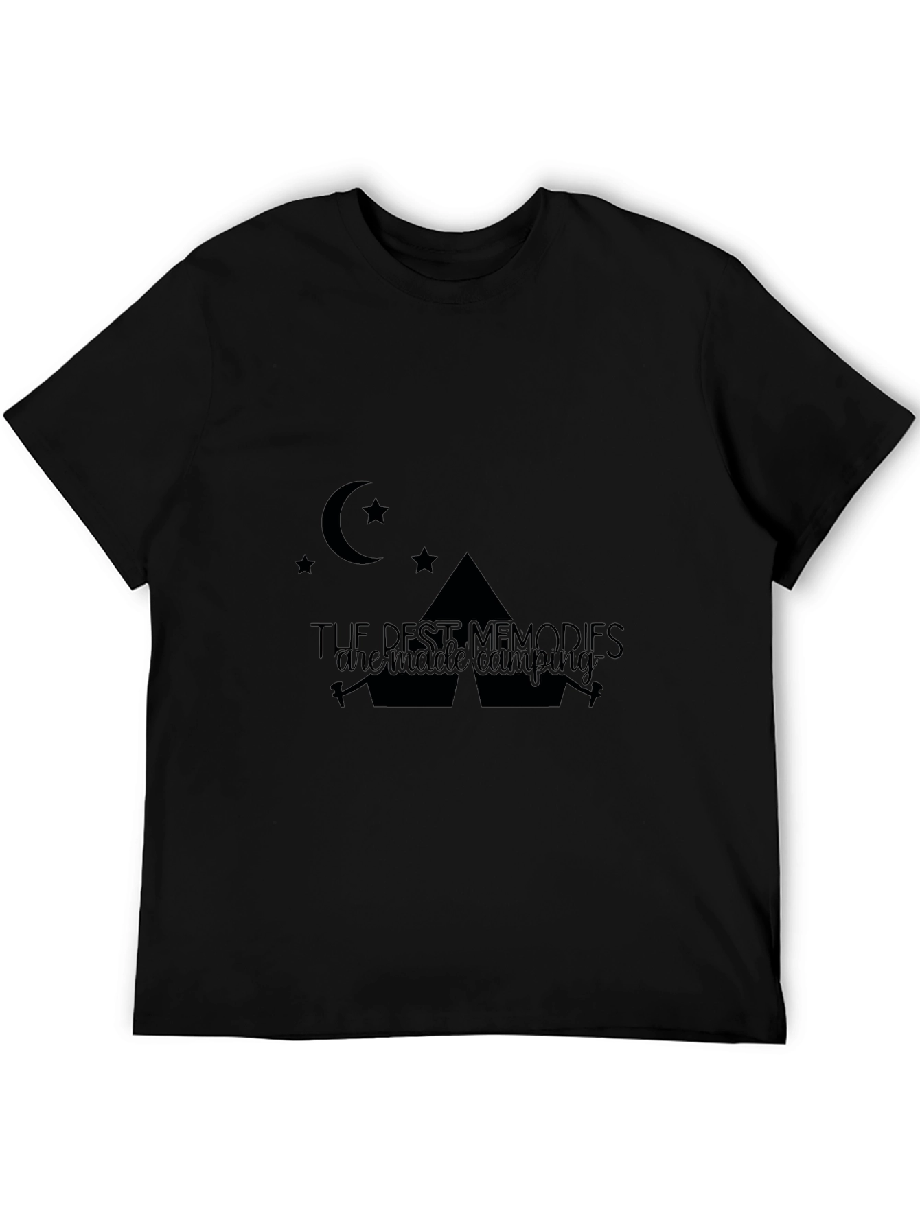 Black Camping Memories T-Shirt - Black view 5
