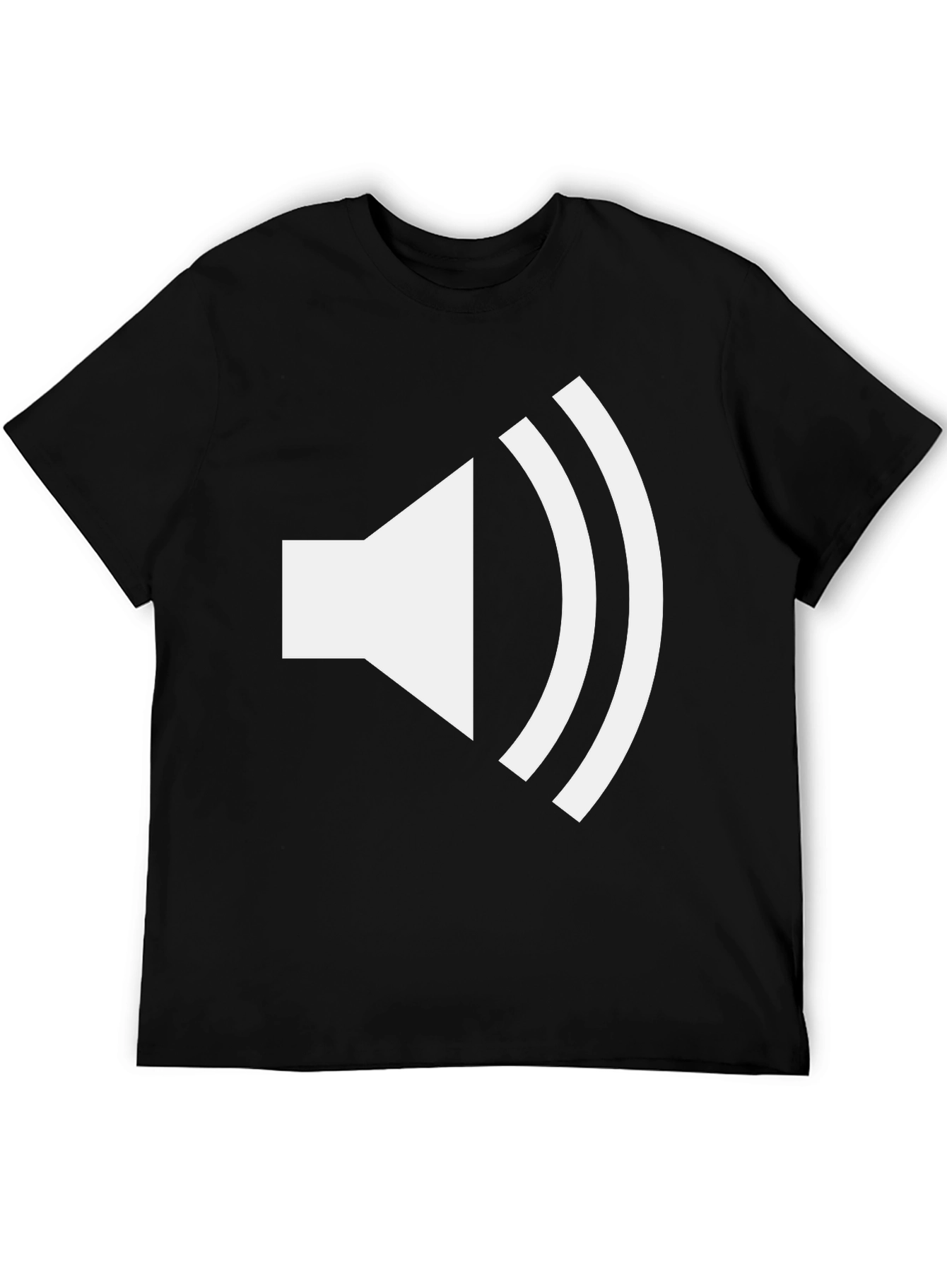 Black Loudspeaker Graphic Tee - Black Cotton T-Shirt view 5