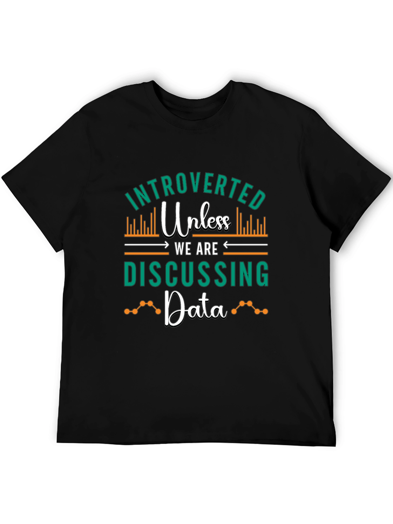 Black Introverted Data Lover T-Shirt view 5