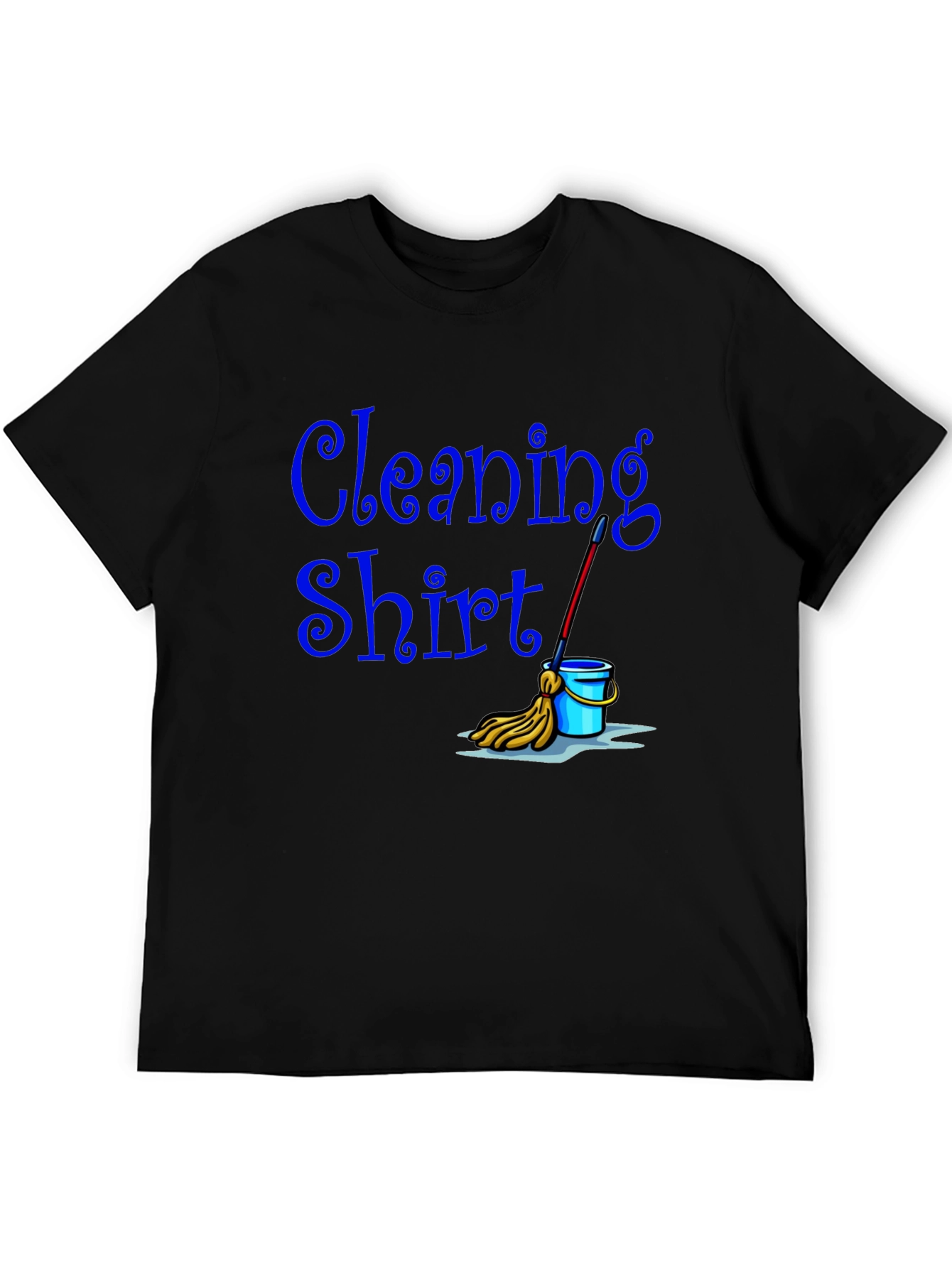 Black Cleaning Shirt - Funny Janitor T-Shirt view 5