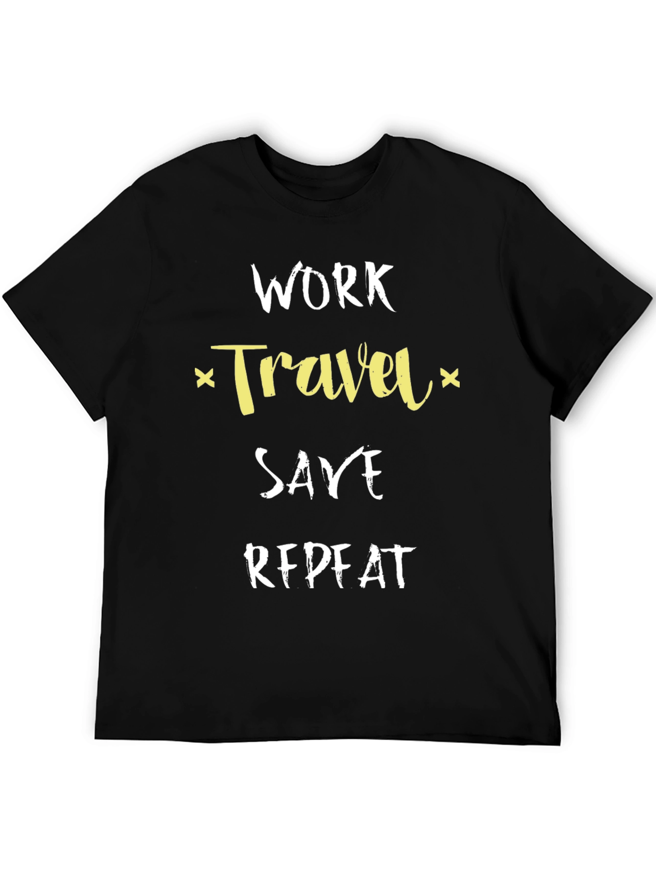 Black Work Travel Save Repeat T-Shirt view 5