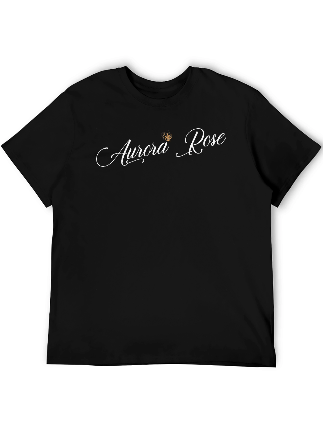 Black Aurora Rose Black Tee Shirt view 5