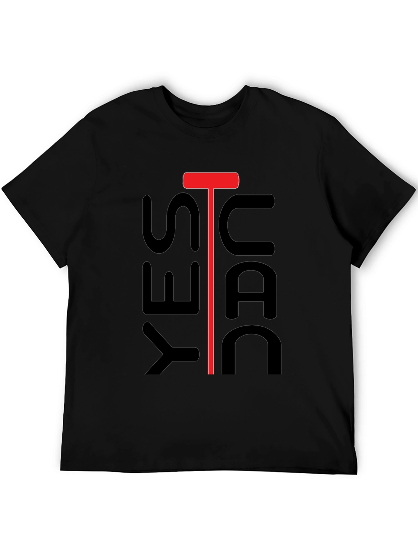 Black Yes Dude Funny Graphic T-Shirt view 5