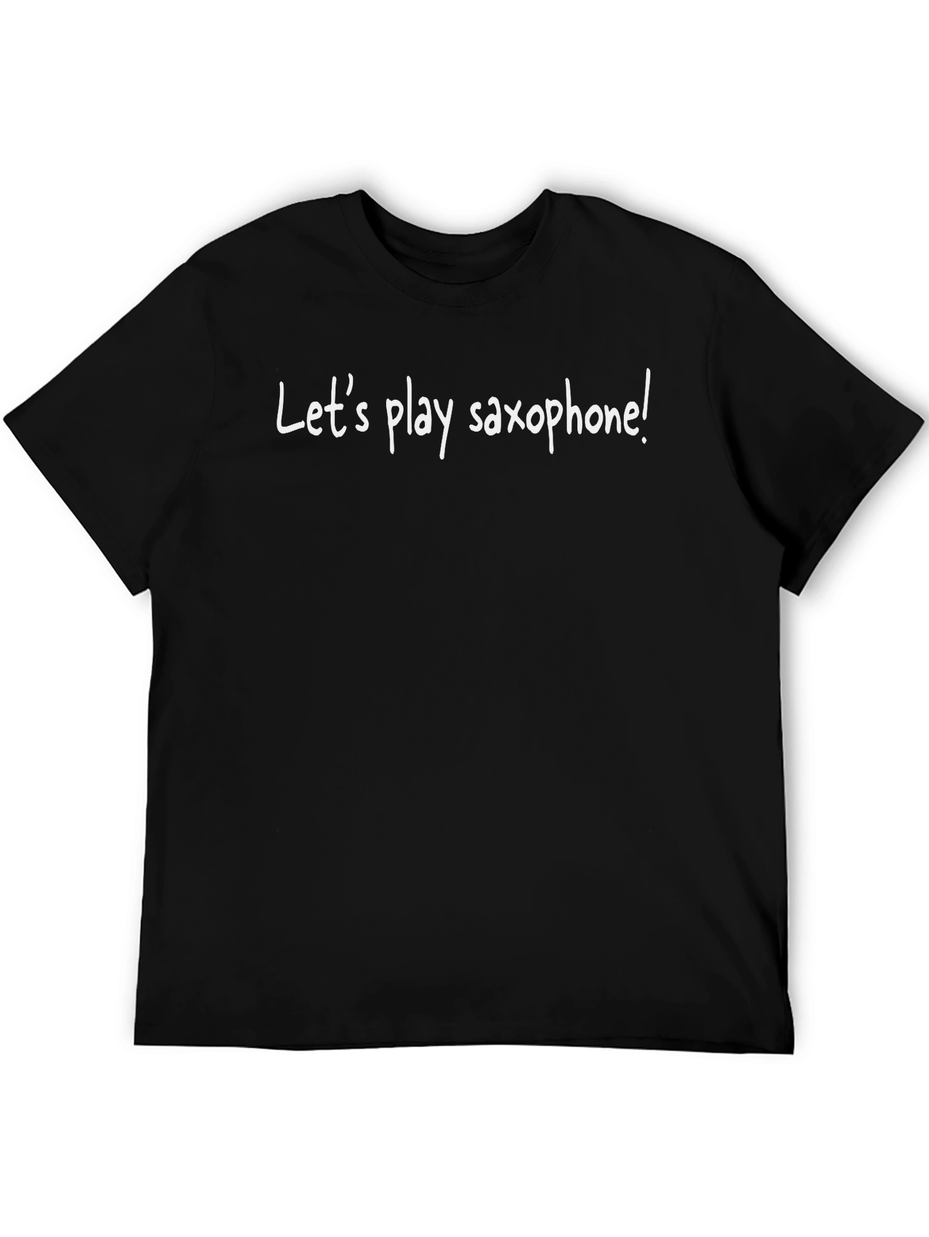 Black Let's Play Saxophone Black T-Shirt view 5