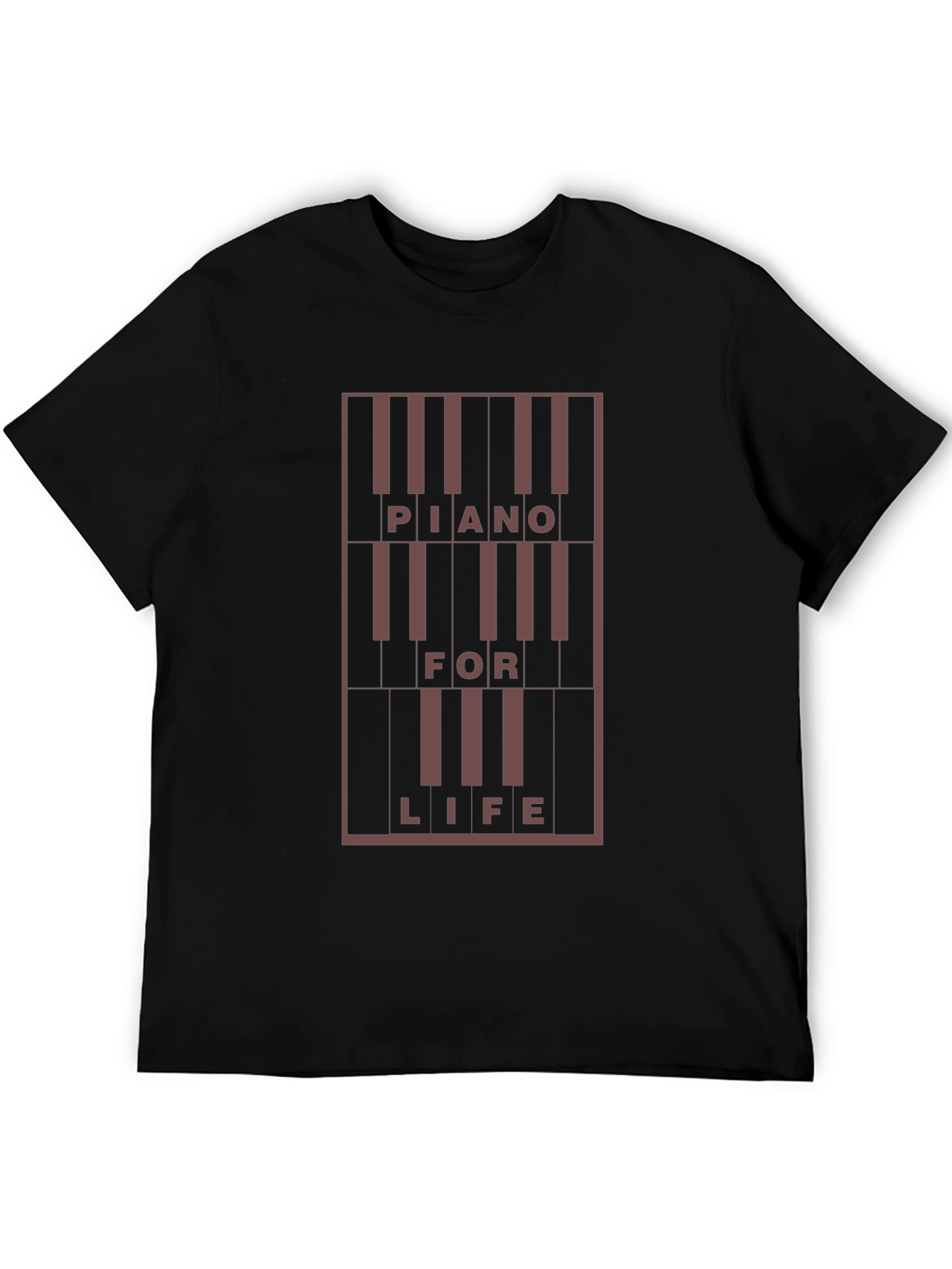 Black Piano For Life Graphic Tee view 5