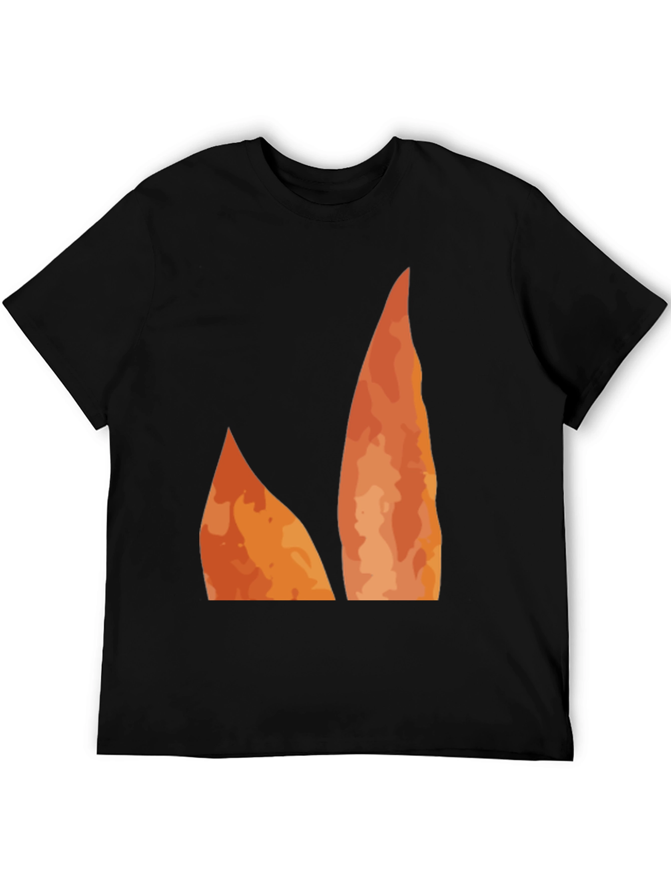Black Flame Graphic Black Tee - Unique Design view 5