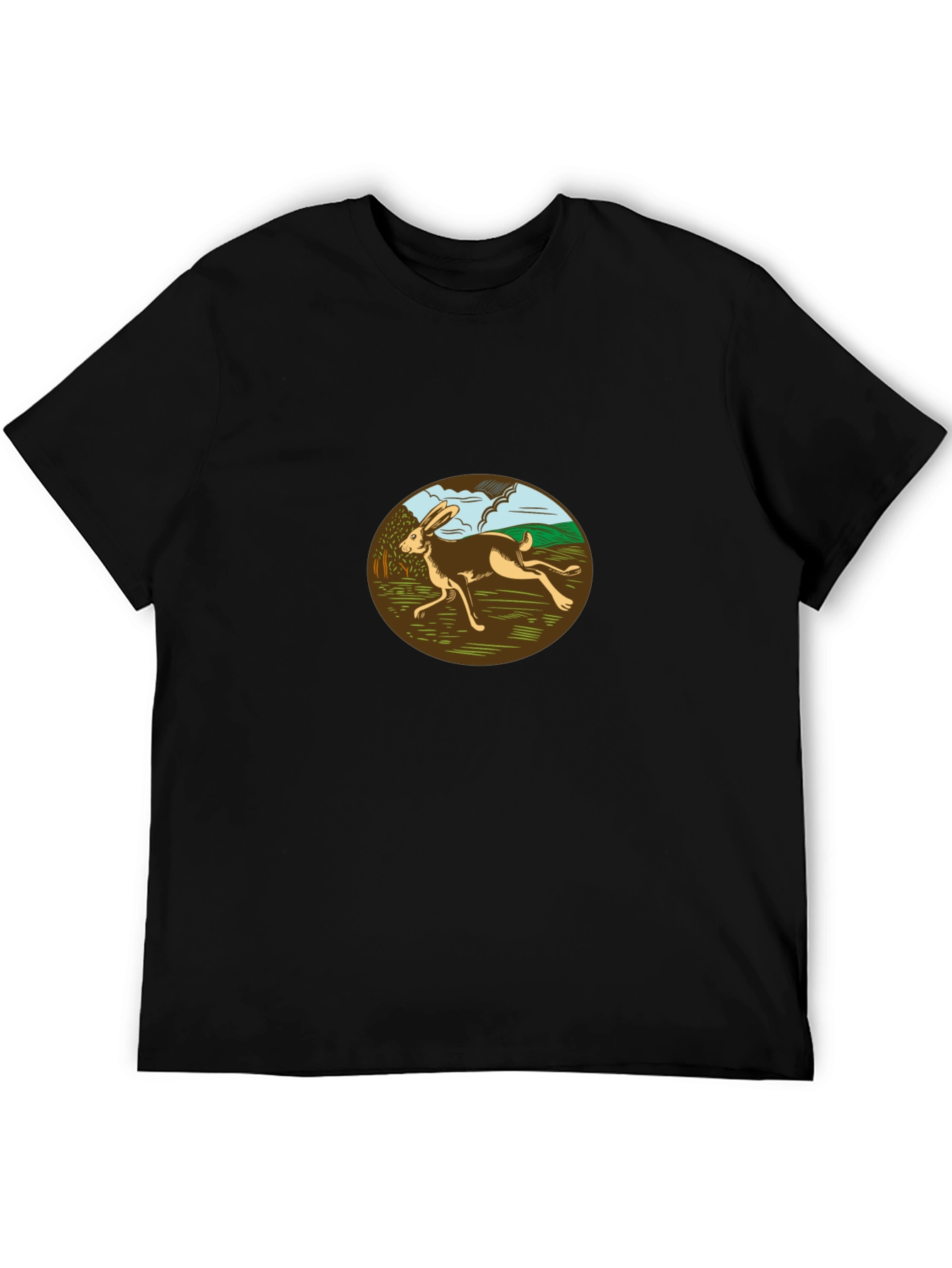 Running Hare Graphic Tee - Black - 5