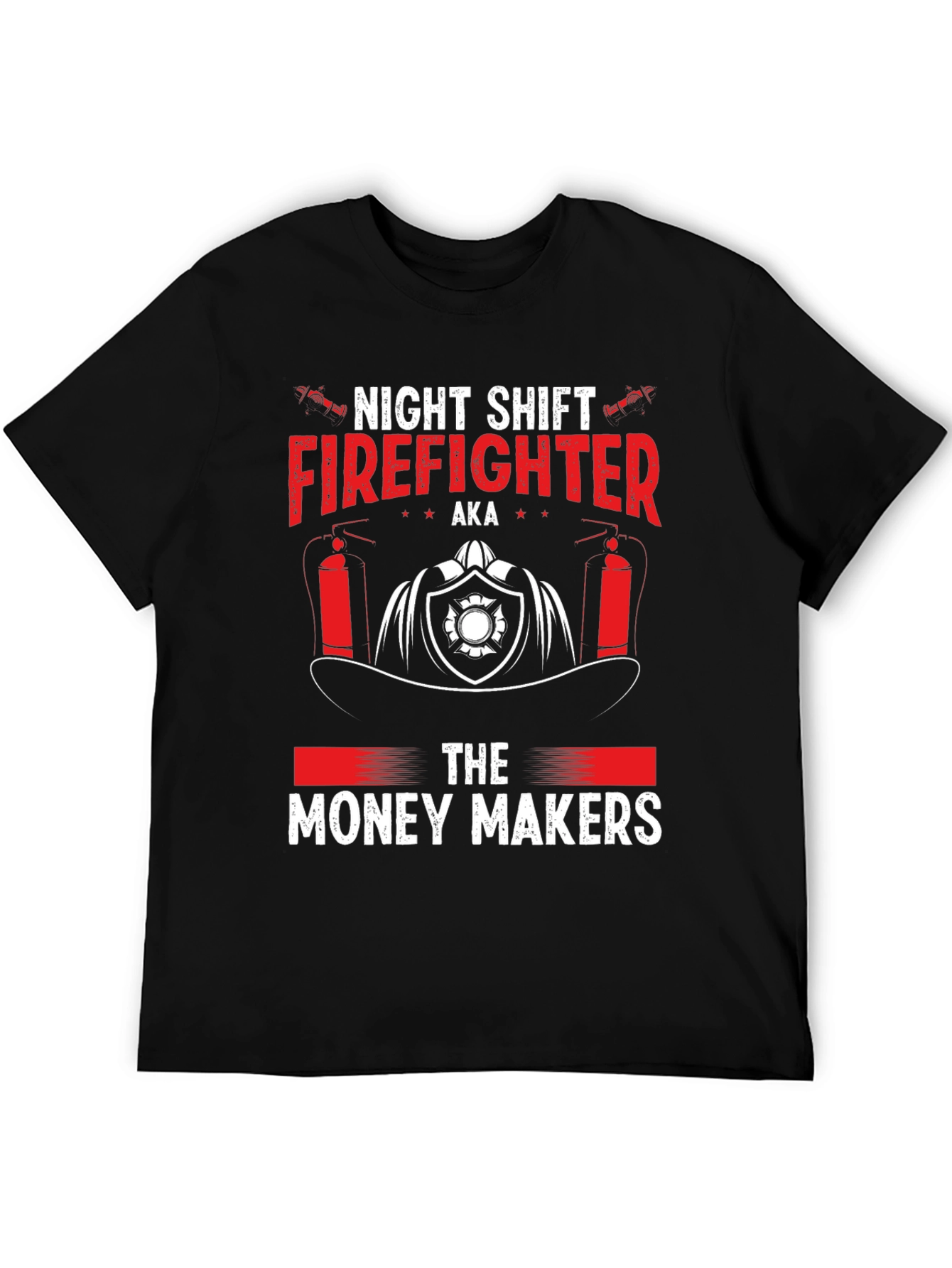 Black Night Shift Firefighter Tee - Money Makers view 5
