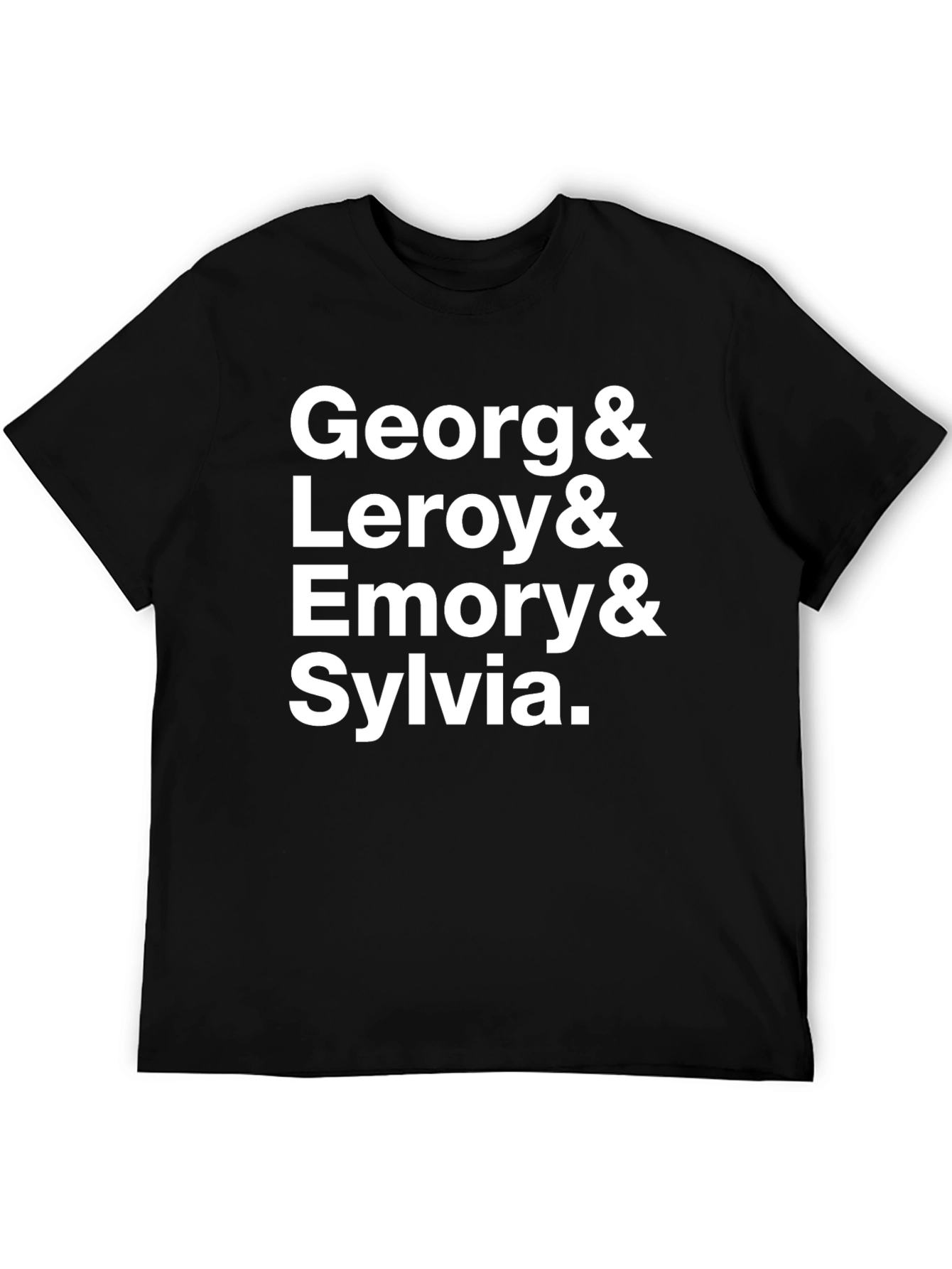 Black Georg & Leroy & Emory & Sylvia Black T-Shirt view 5