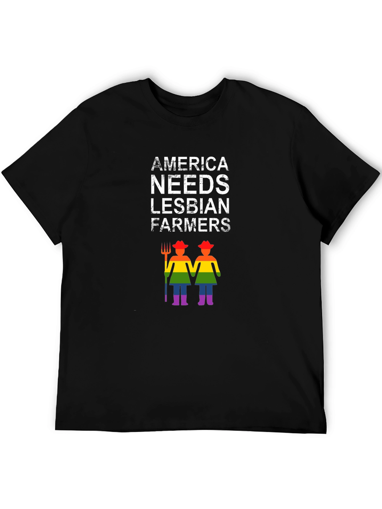 Black America Needs Lesbian Farmers Graphic Tee view 5