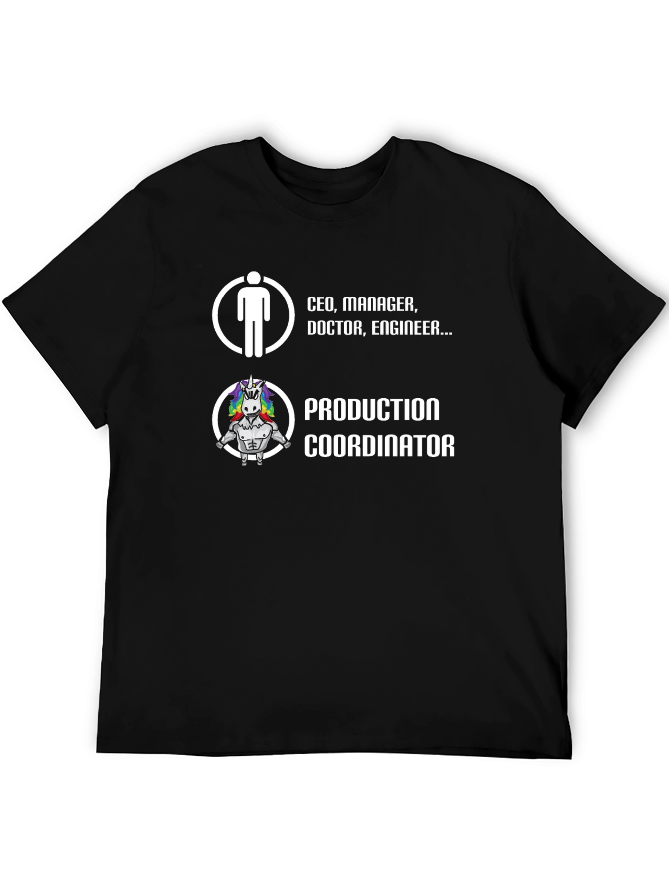 Black Production Coordinator Graphic T-Shirt view 5