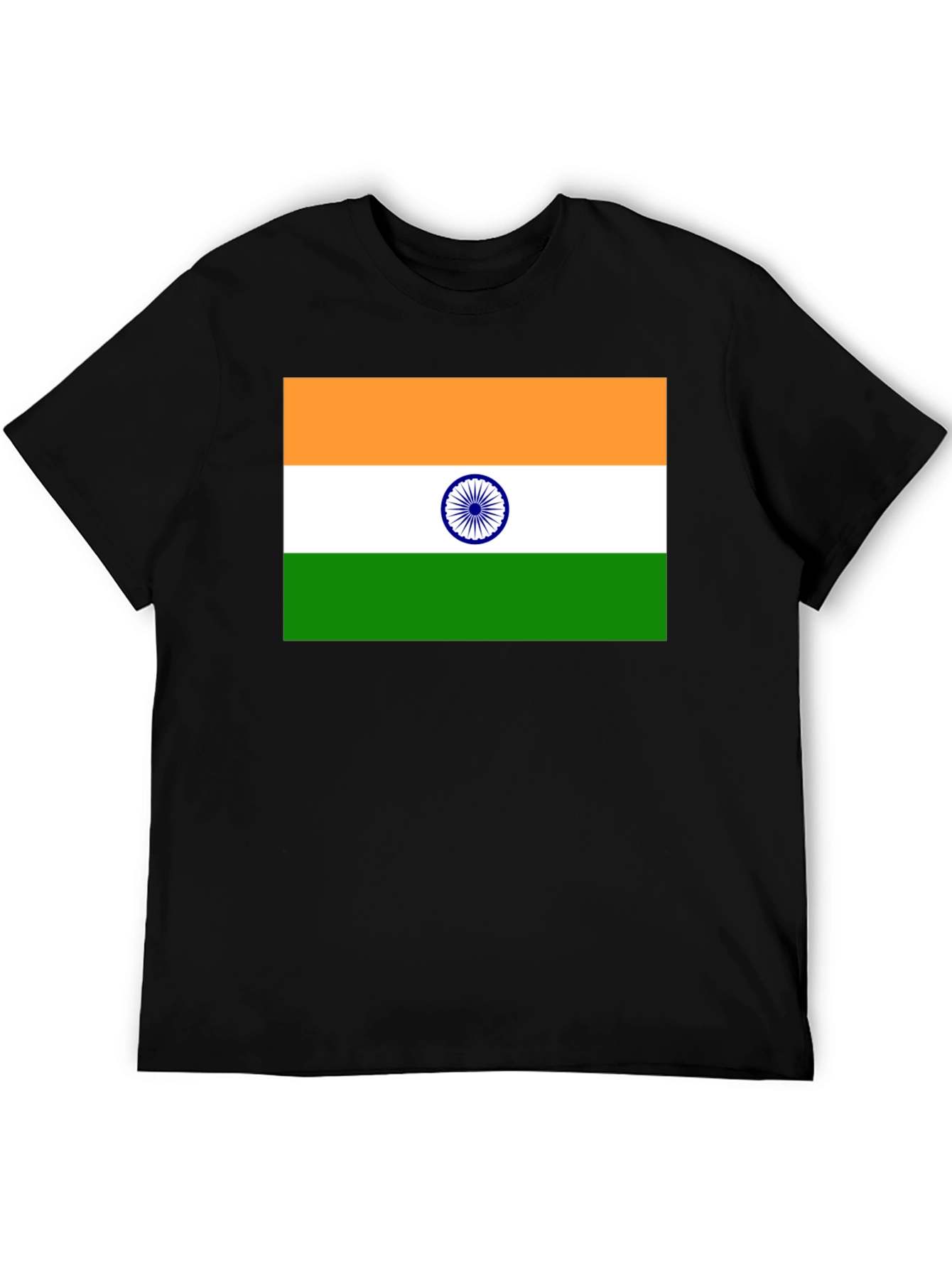Black India Flag T-Shirt - Patriot Pride view 5