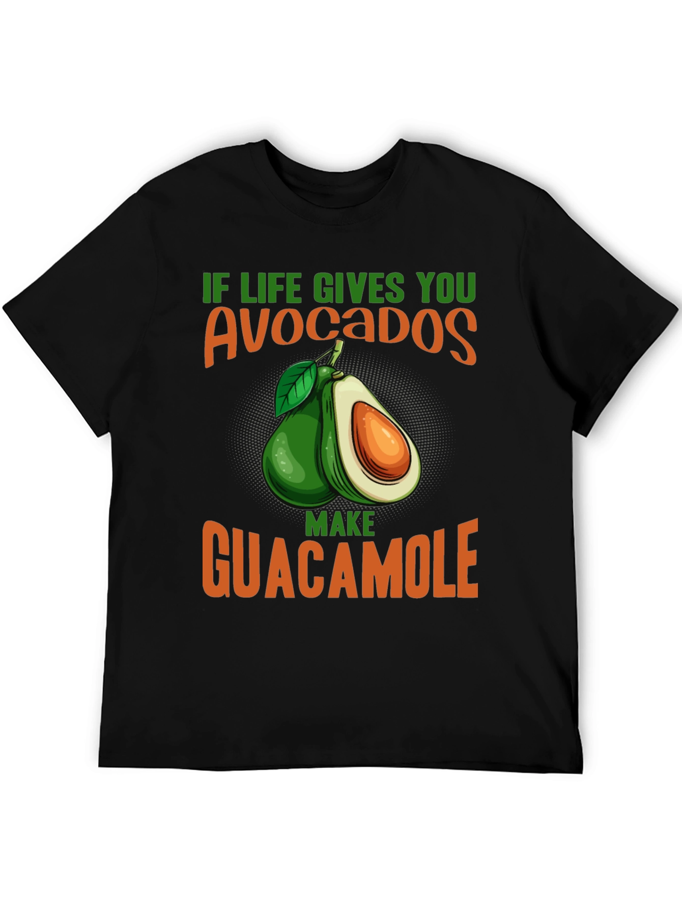 Black Avocado Guacamole Graphic Tee - Foodie T-Shirt view 5