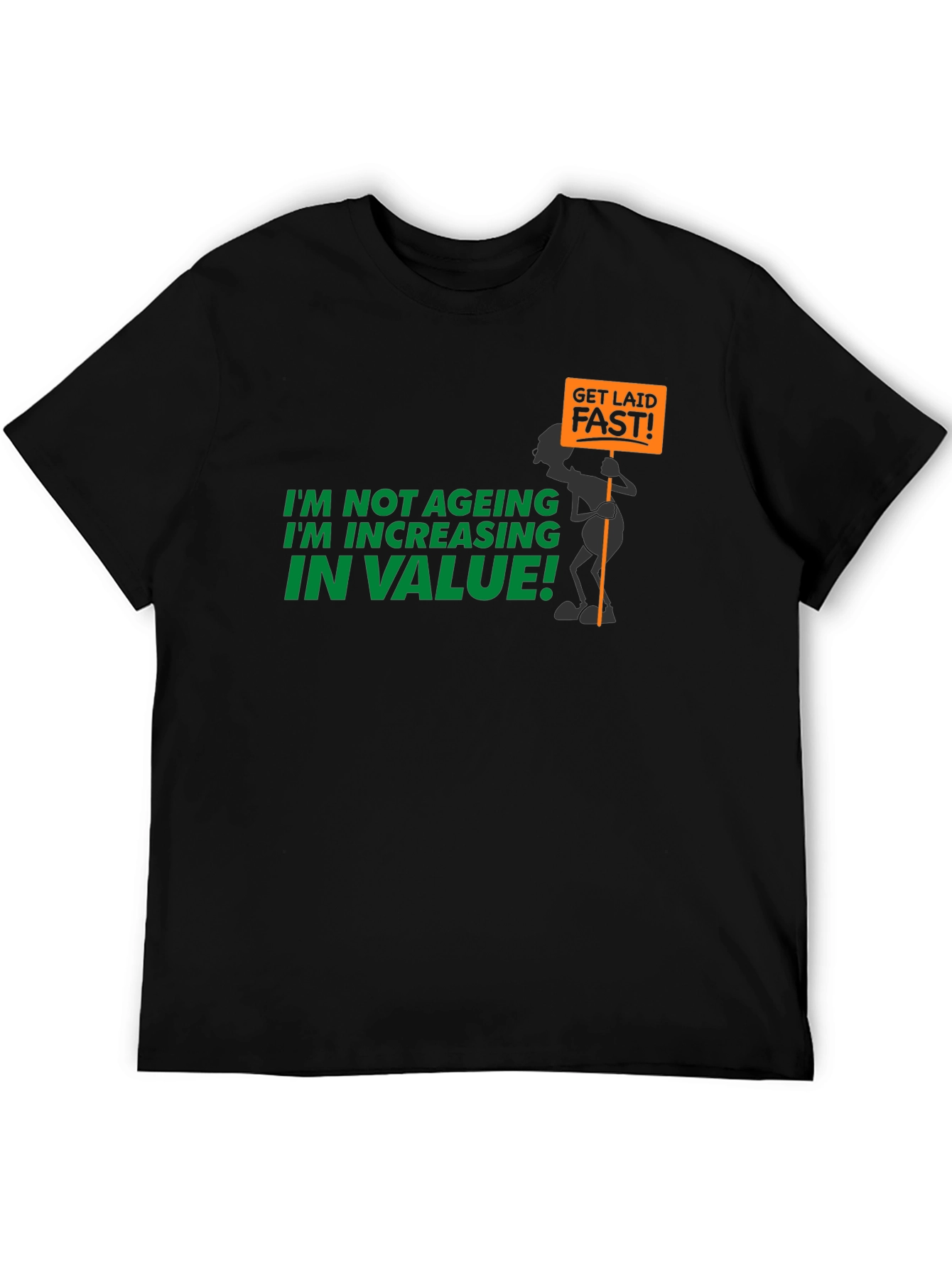 Black Humorous "Increasing in Value" Graphic Tee view 5