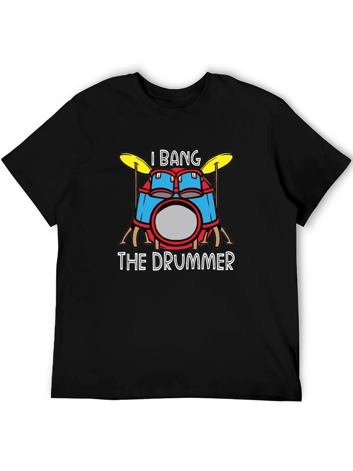 Black I Bang The Drummer Graphic T-Shirt view 5
