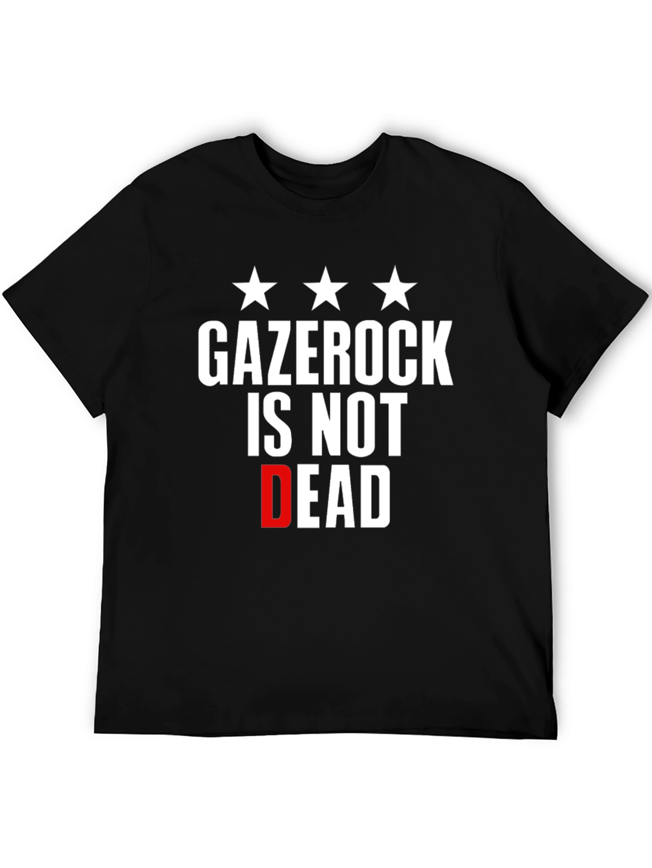 Black Gazerock Is Not Dead Graphic Tee - Black Cotton view 5