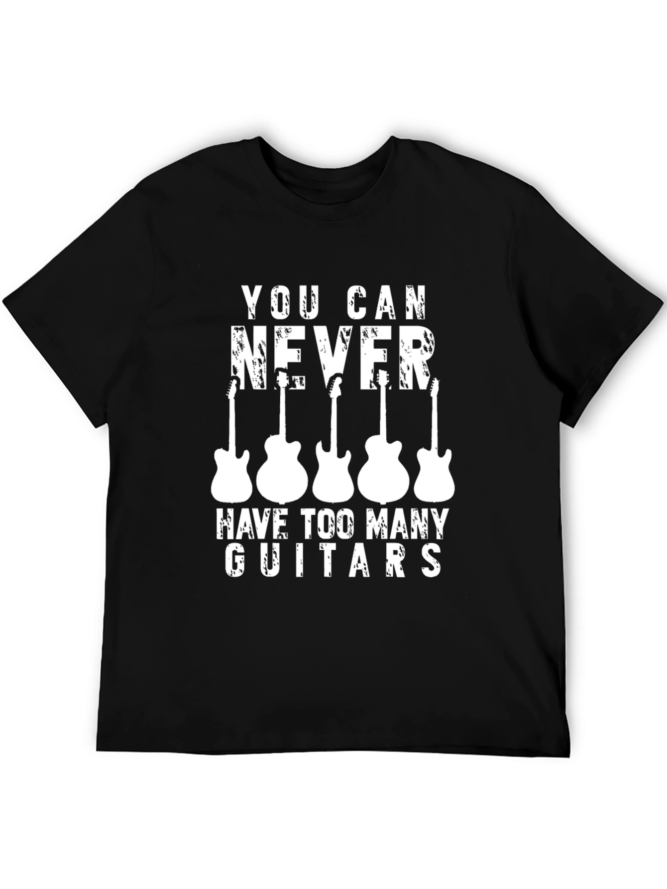 Black You Can Never Have Too Many Guitars T-Shirt view 5