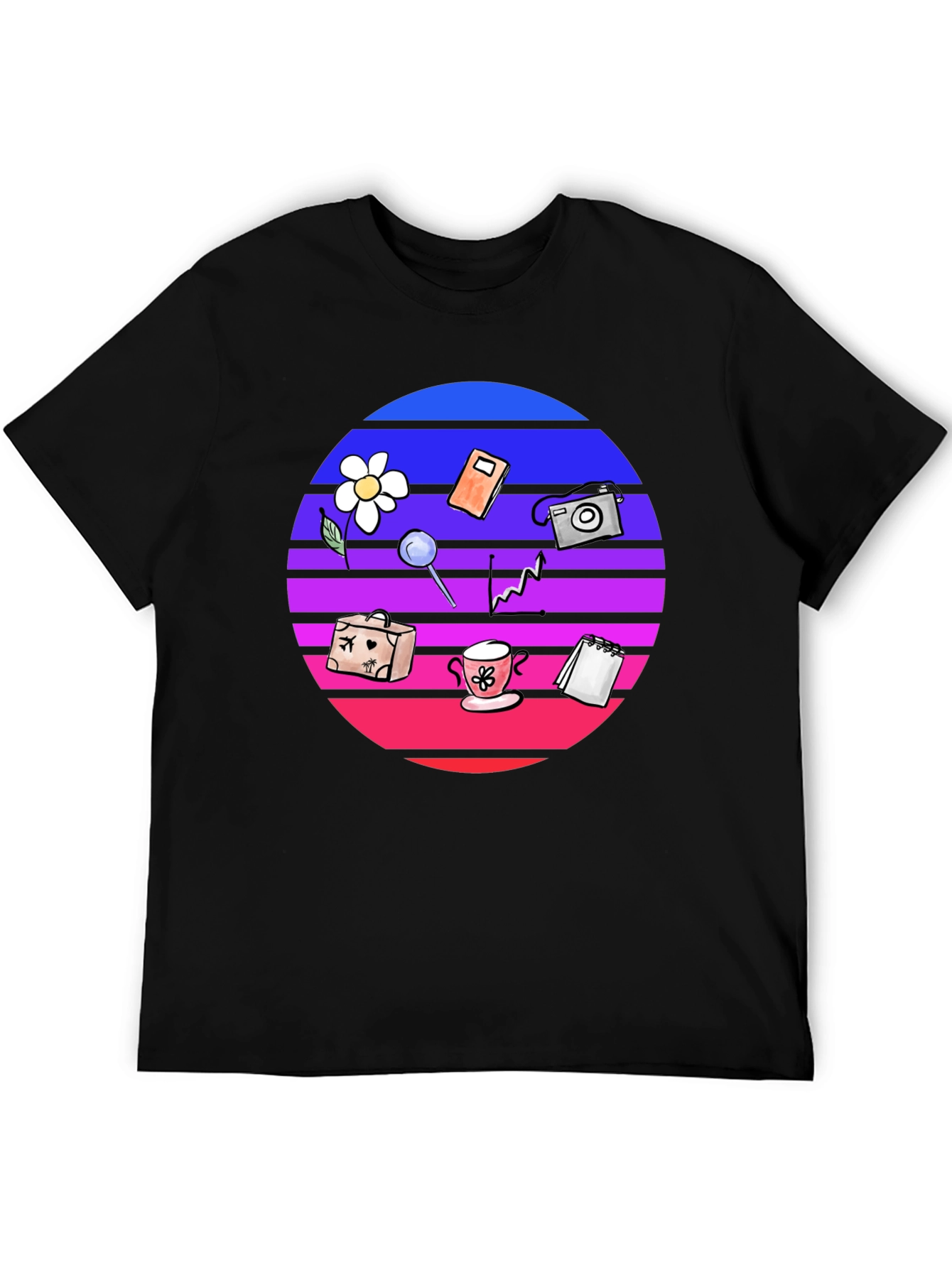 Black Retro Vibe Graphic Tee view 5