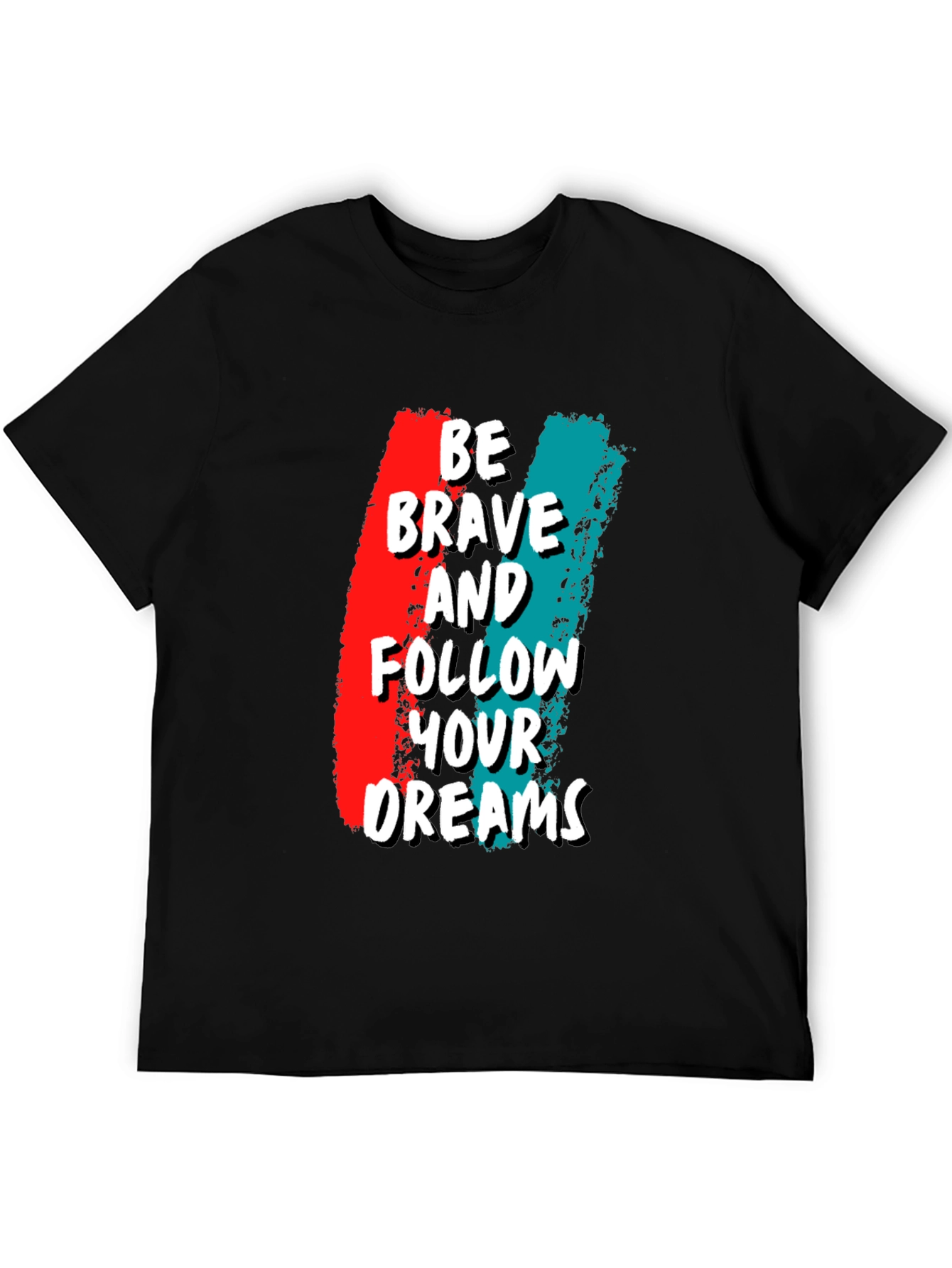 Black Be Brave Graphic Tee - Motivational T-Shirt view 5