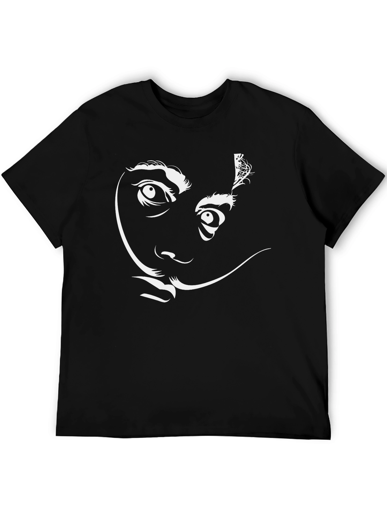 Black Salvador Dali Graphic Tee - Men's Black T-Shirt view 5