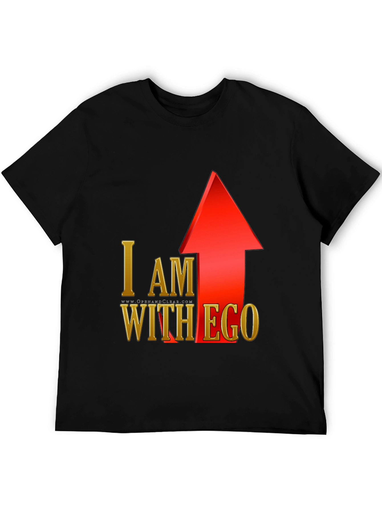 Black I Am With Ego Graphic T-Shirt - Black view 5