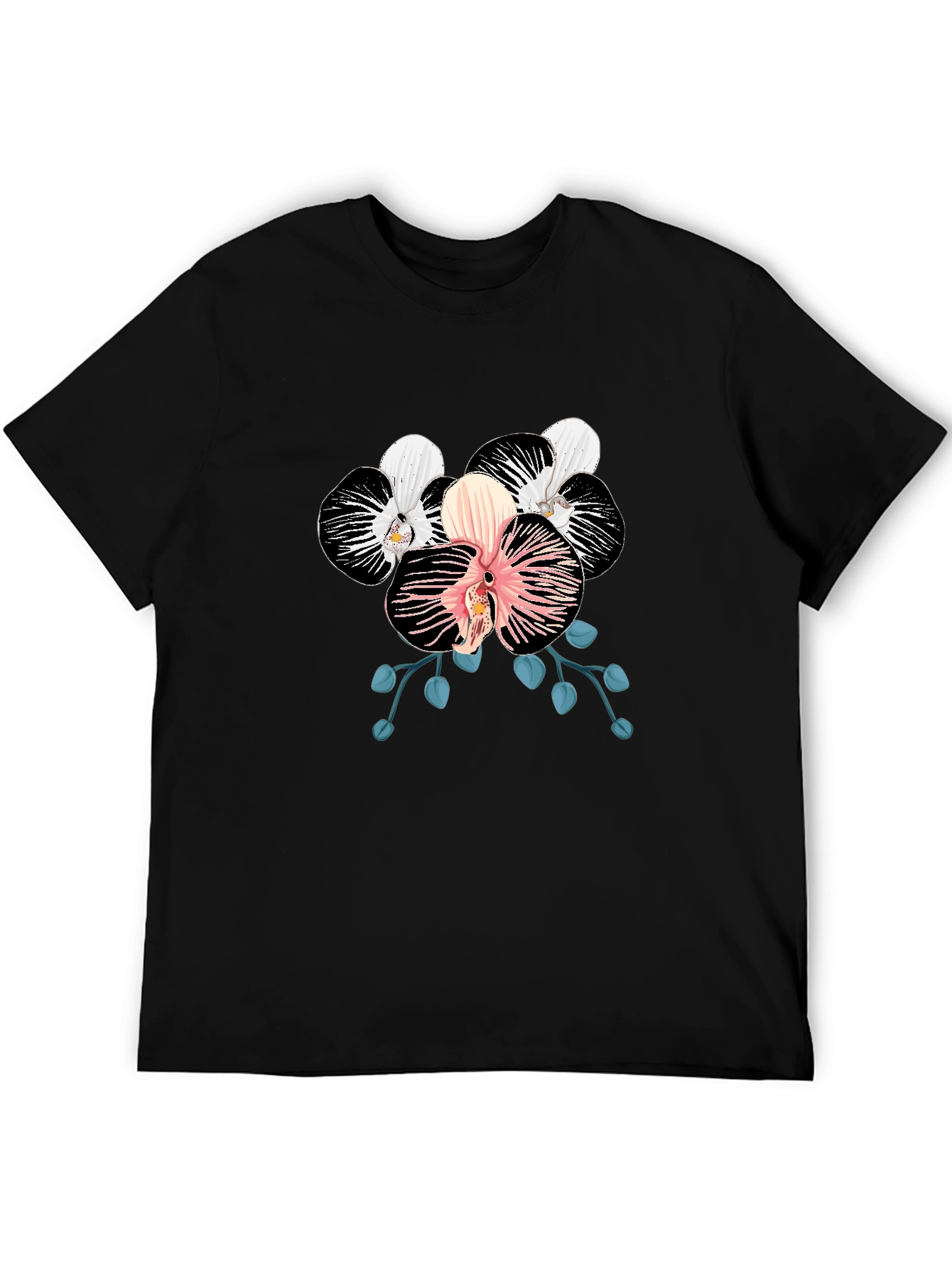 Black Orchid Graphic Print Black T-Shirt view 5