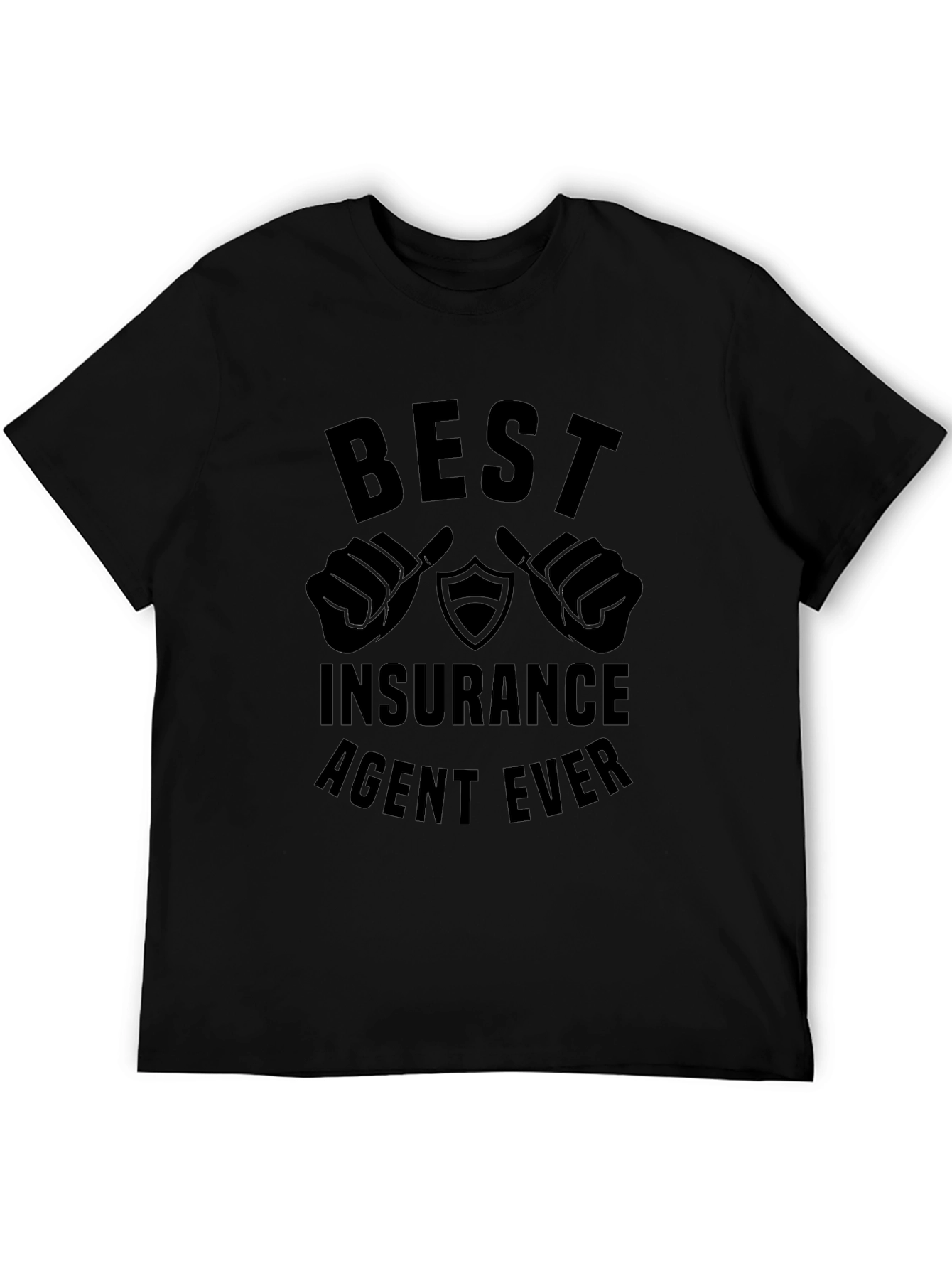 Black Best Insurance Agent Ever Black T-Shirt view 5