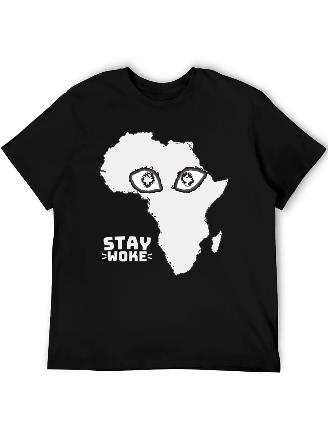 Black Stay Woke Africa Graphic Tee view 5
