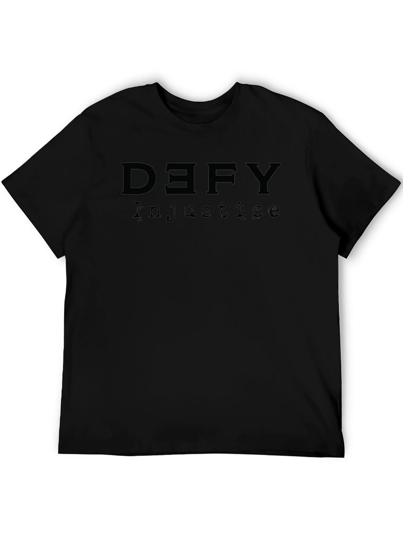 Black Defy Injustice T-Shirt - Statement Tee view 5