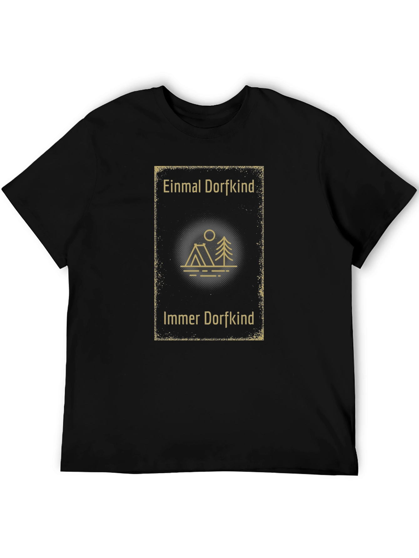 Black Einmal Dorfkind T-Shirt - Camping & Nature Lover Tee view 5