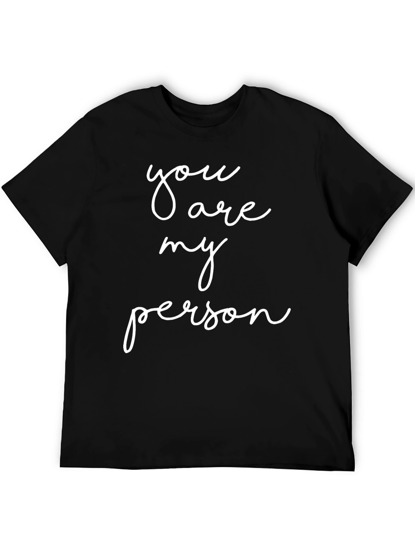 Black You Are My Person Graphic Tee - Black Cotton view 5