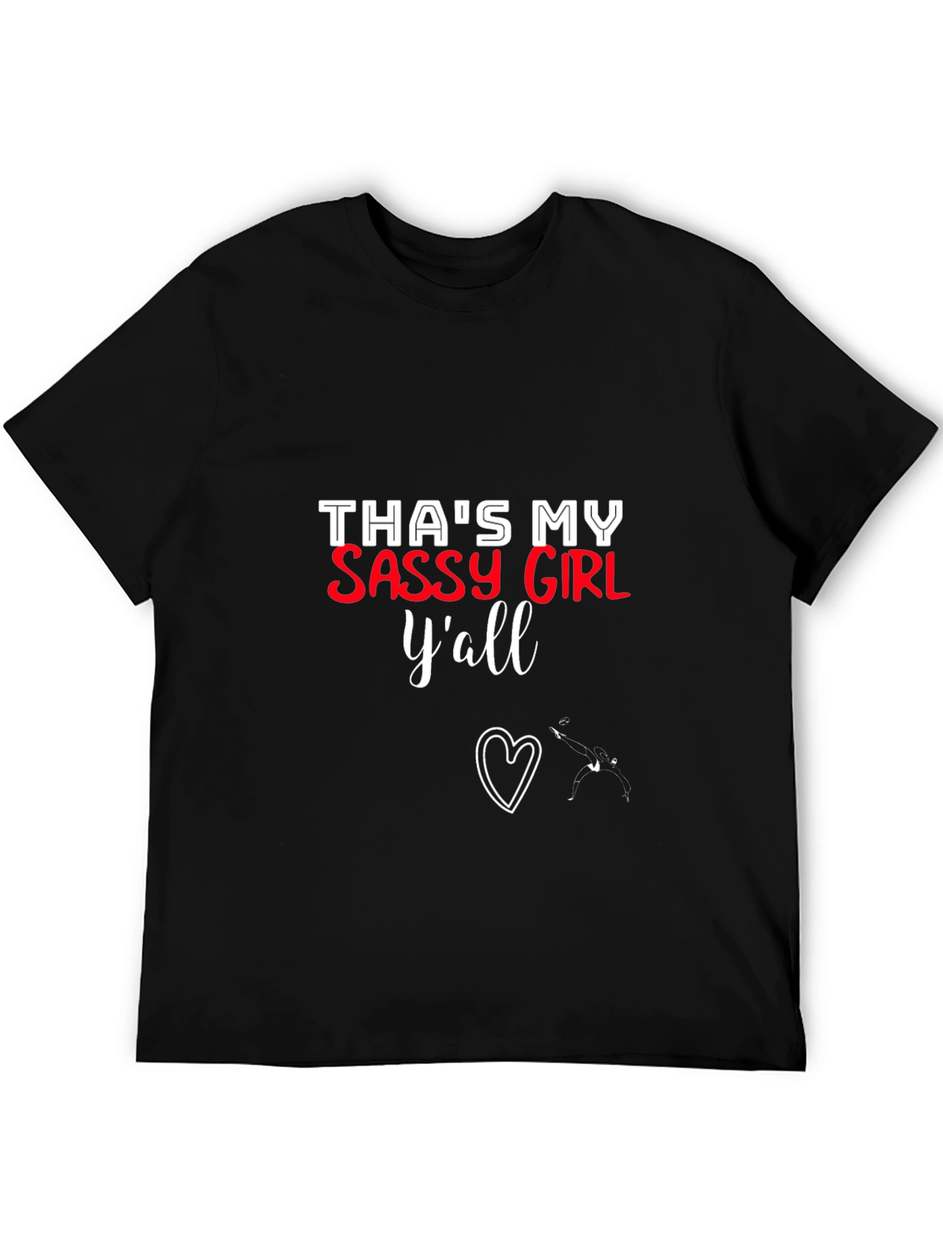 Black Sassy Girl Y'all T-Shirt Funny Graphic Tee view 5