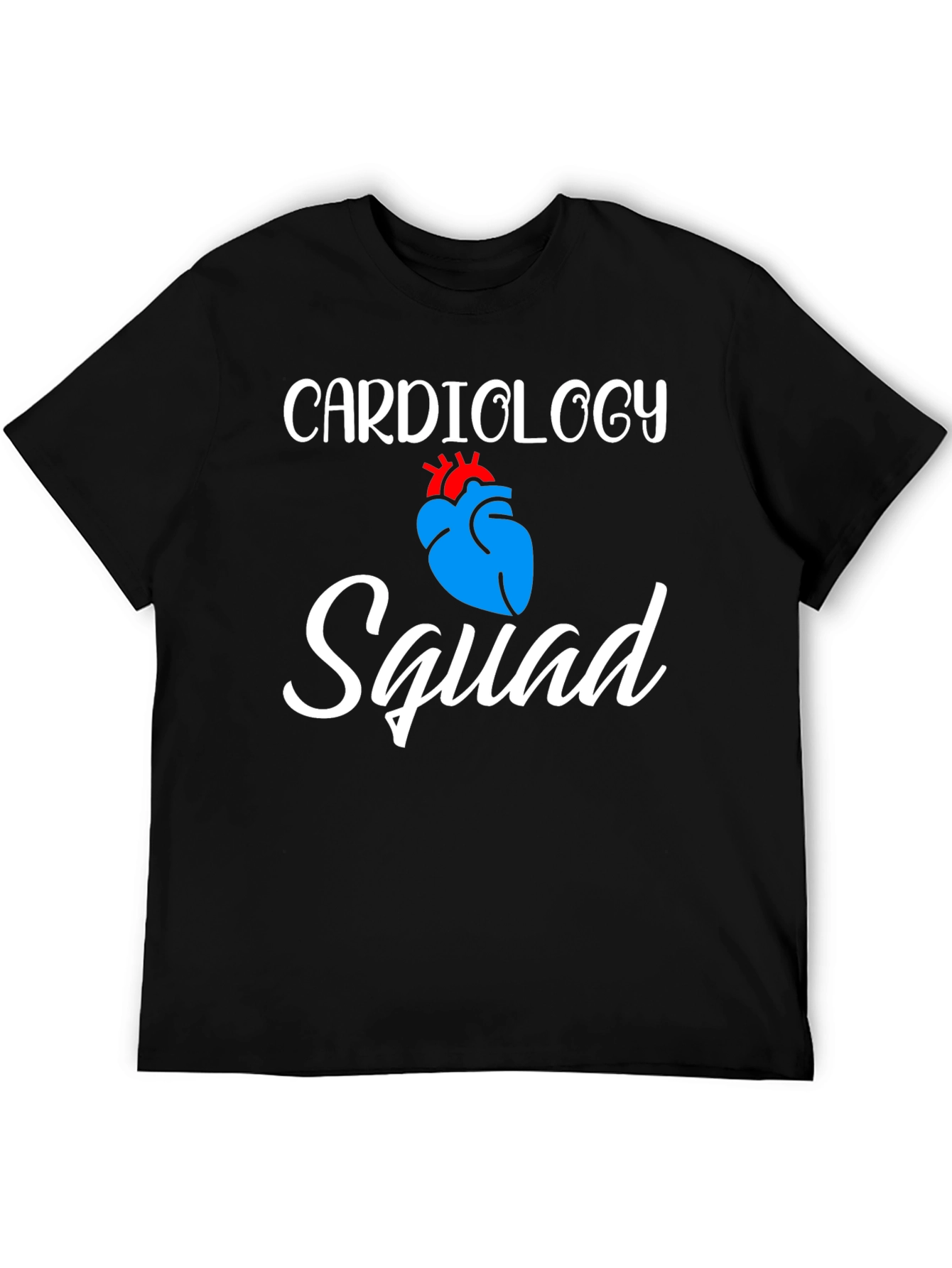 Black Cardiology Squad T-Shirt - Medical Team Apparel view 5