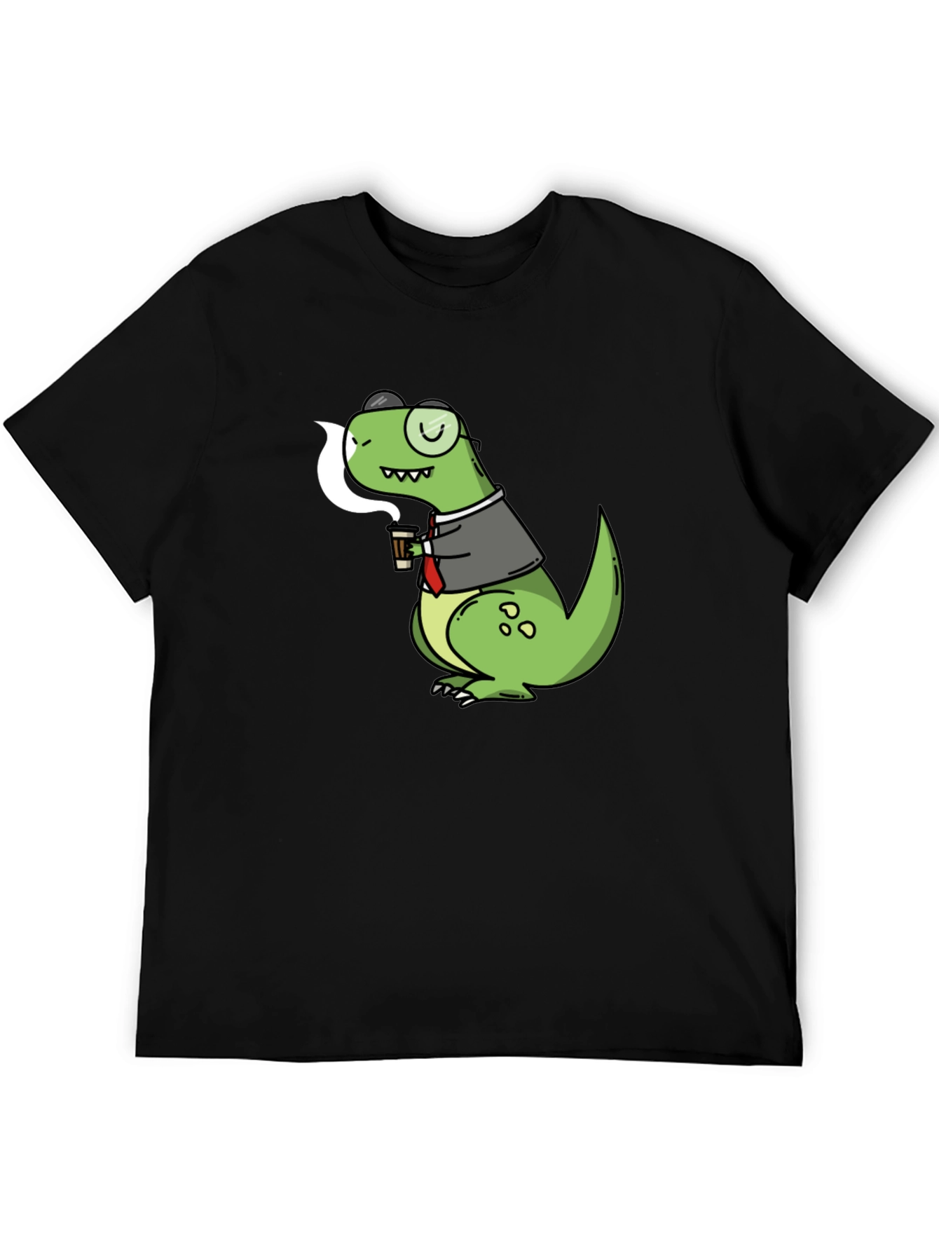 Black Dino Coffee T-Shirt - Stylish & Unique view 5