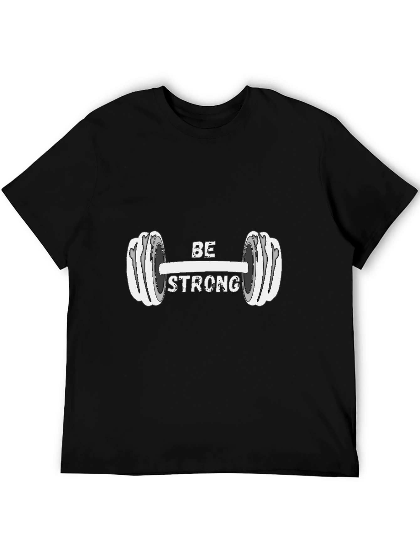 Black Be Strong Graphic Print T-Shirt view 5