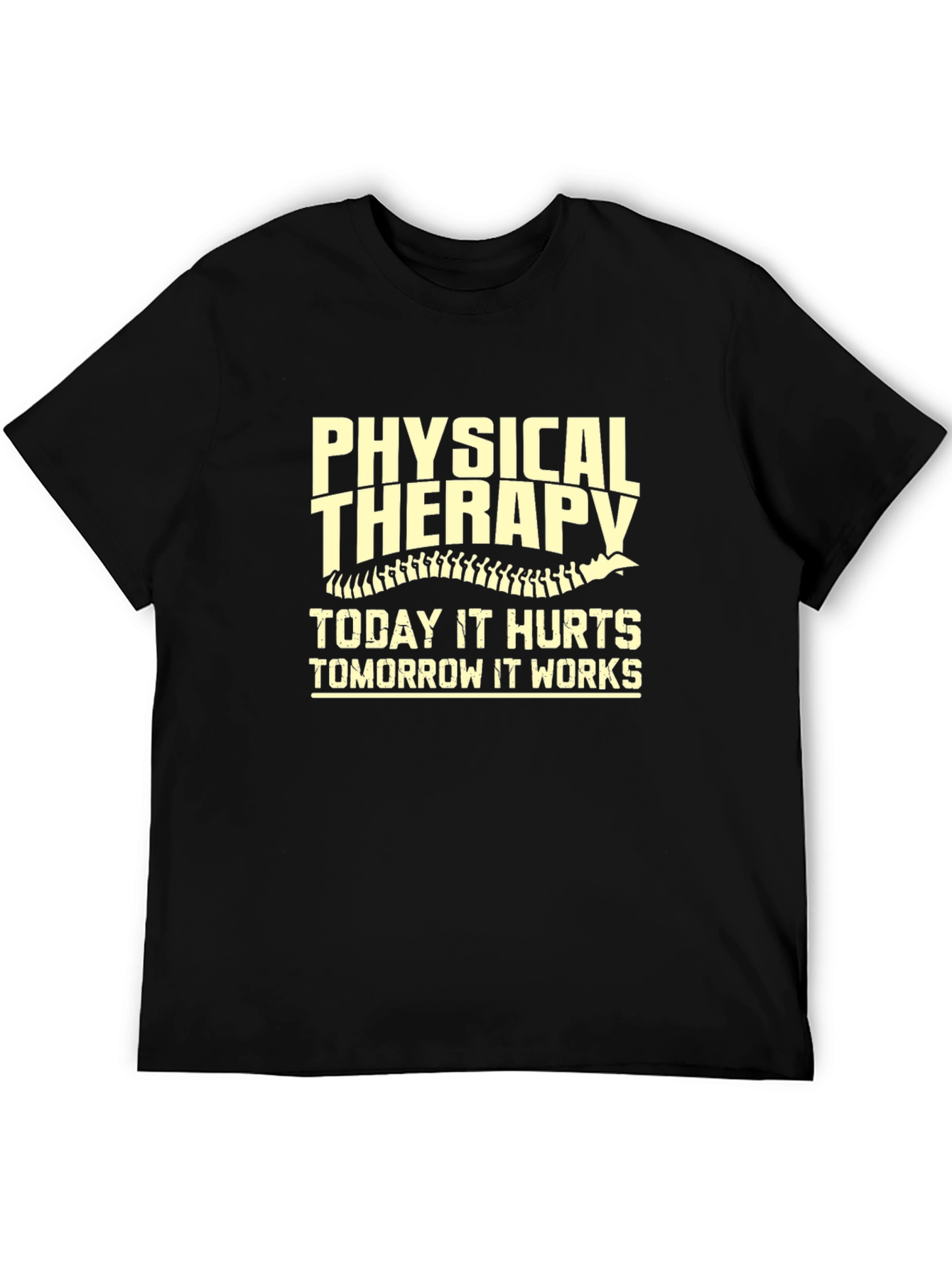 Black Physical Therapy T-Shirt: Today It Hurts view 5