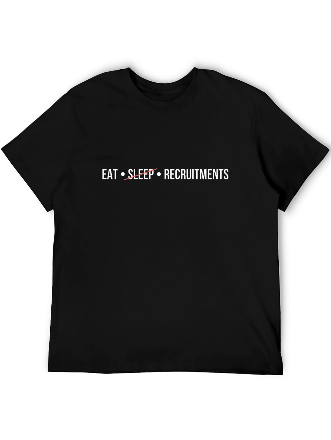 Black Eat Recruitments Tee - Black Graphic T-Shirt view 5