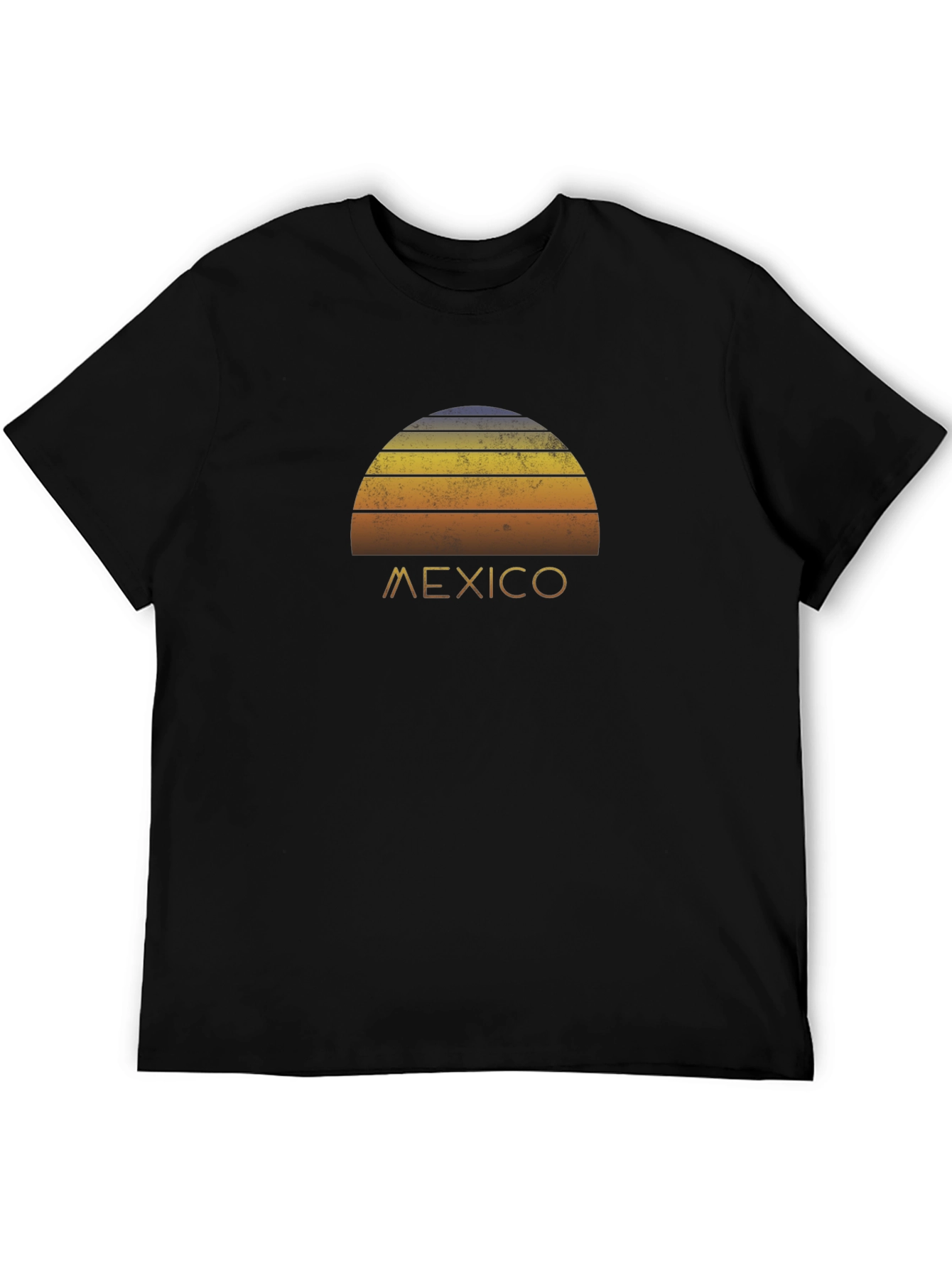 Black Retro Mexico Sunset Graphic Tee view 5