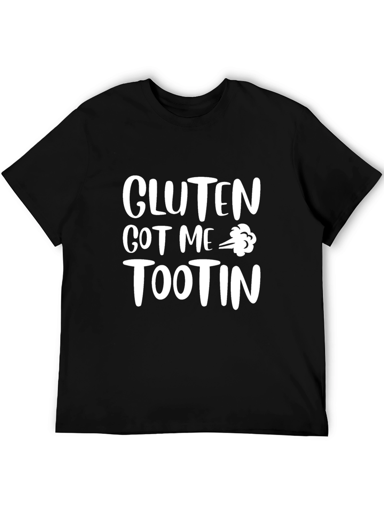 Black Gluten Got Me Tootin' Graphic Tee - Funny T-Shirt view 5