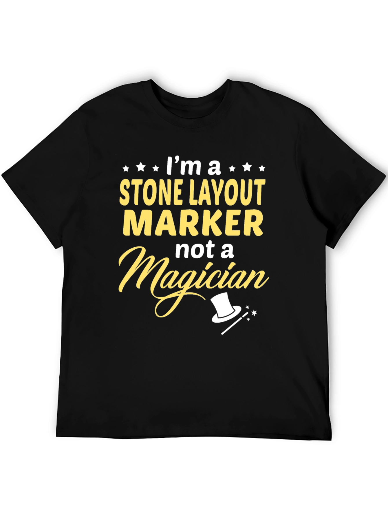 Black Stone Layout Marker T-Shirt - Not a Magician view 5