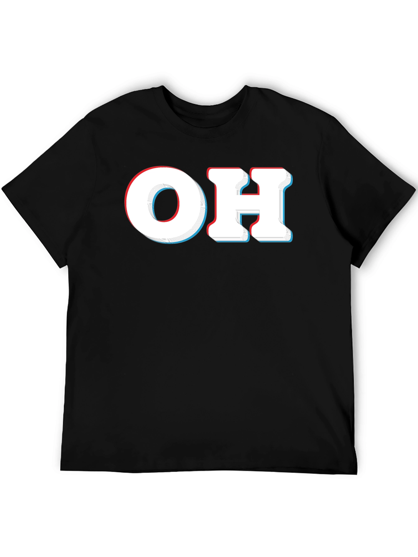 Black OH Graphic Tee - Bold Statement T-Shirt view 5