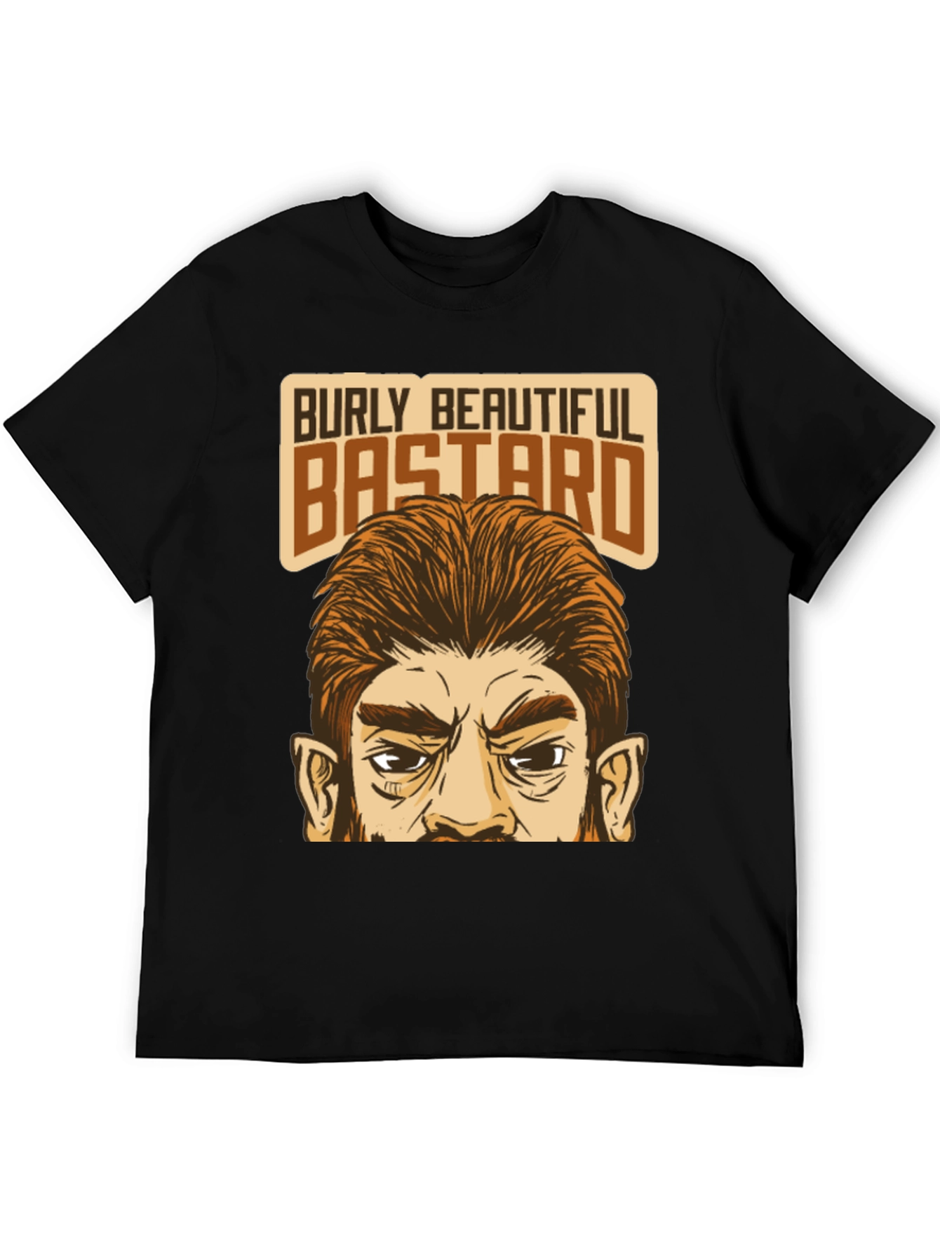 Black Burly Beautiful Bastard Graphic T-Shirt view 5