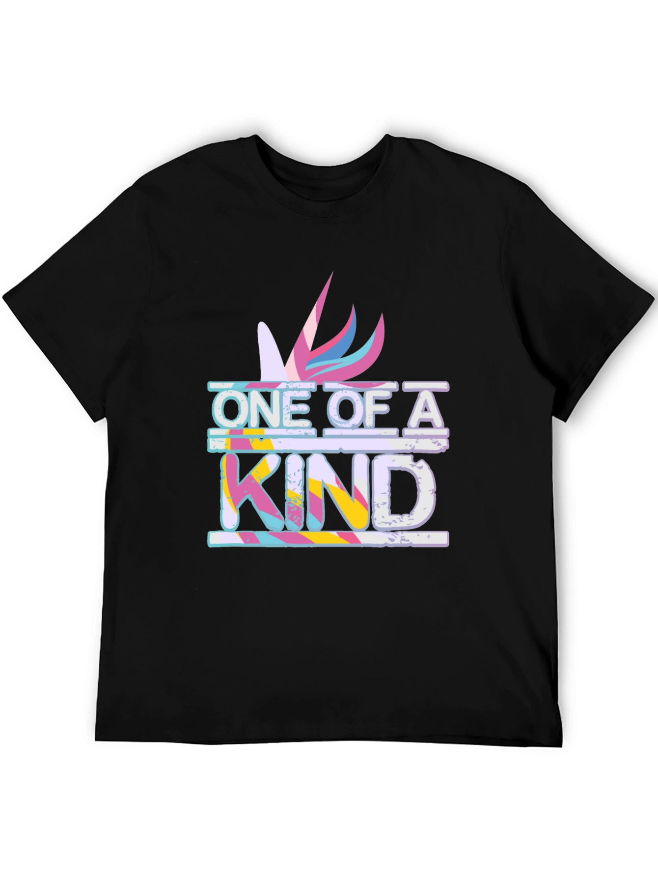 Black One of a Kind Graphic Tee - Unique Design view 5