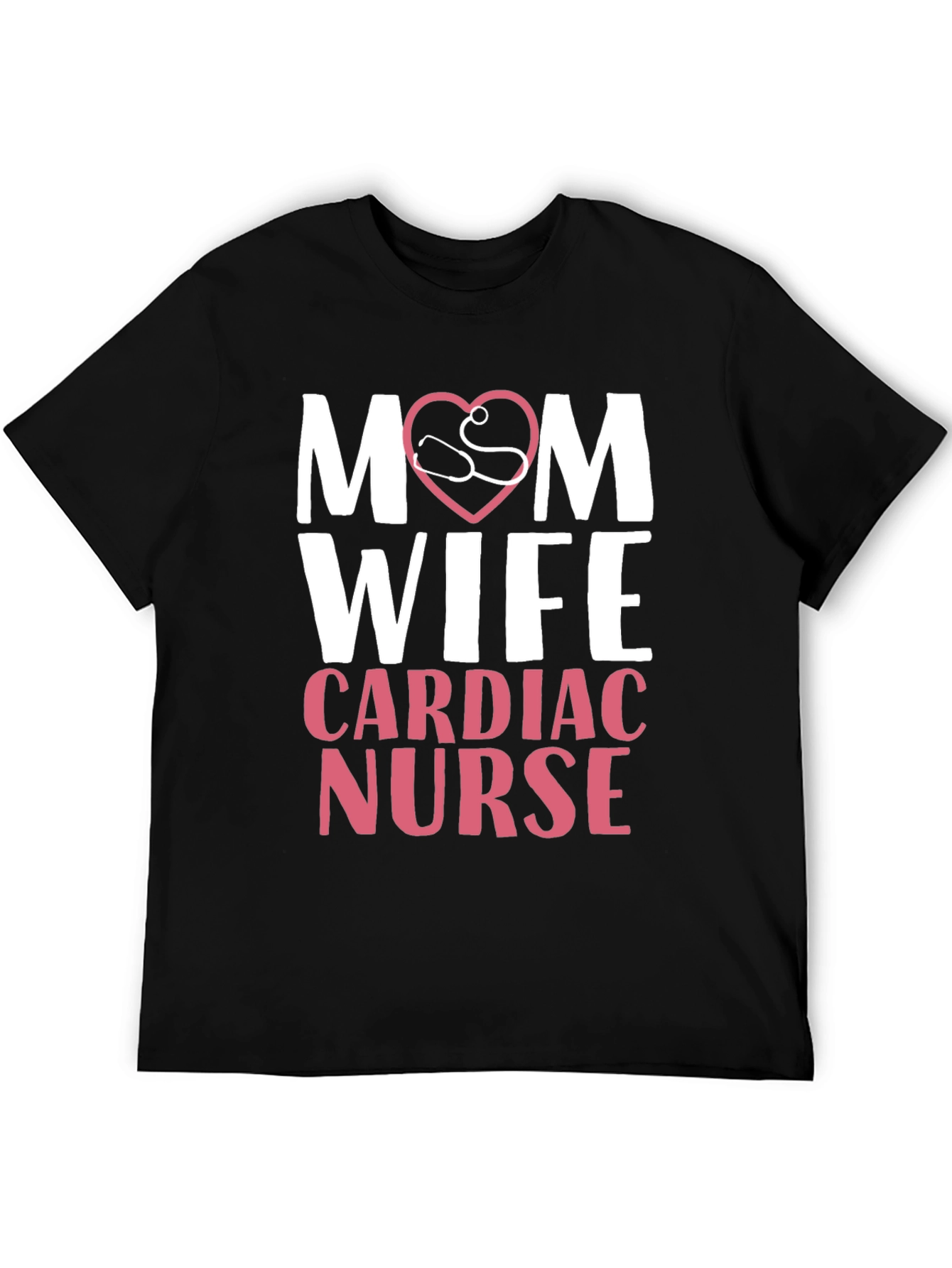 Black Mom Wife Cardiac Nurse T-Shirt view 5