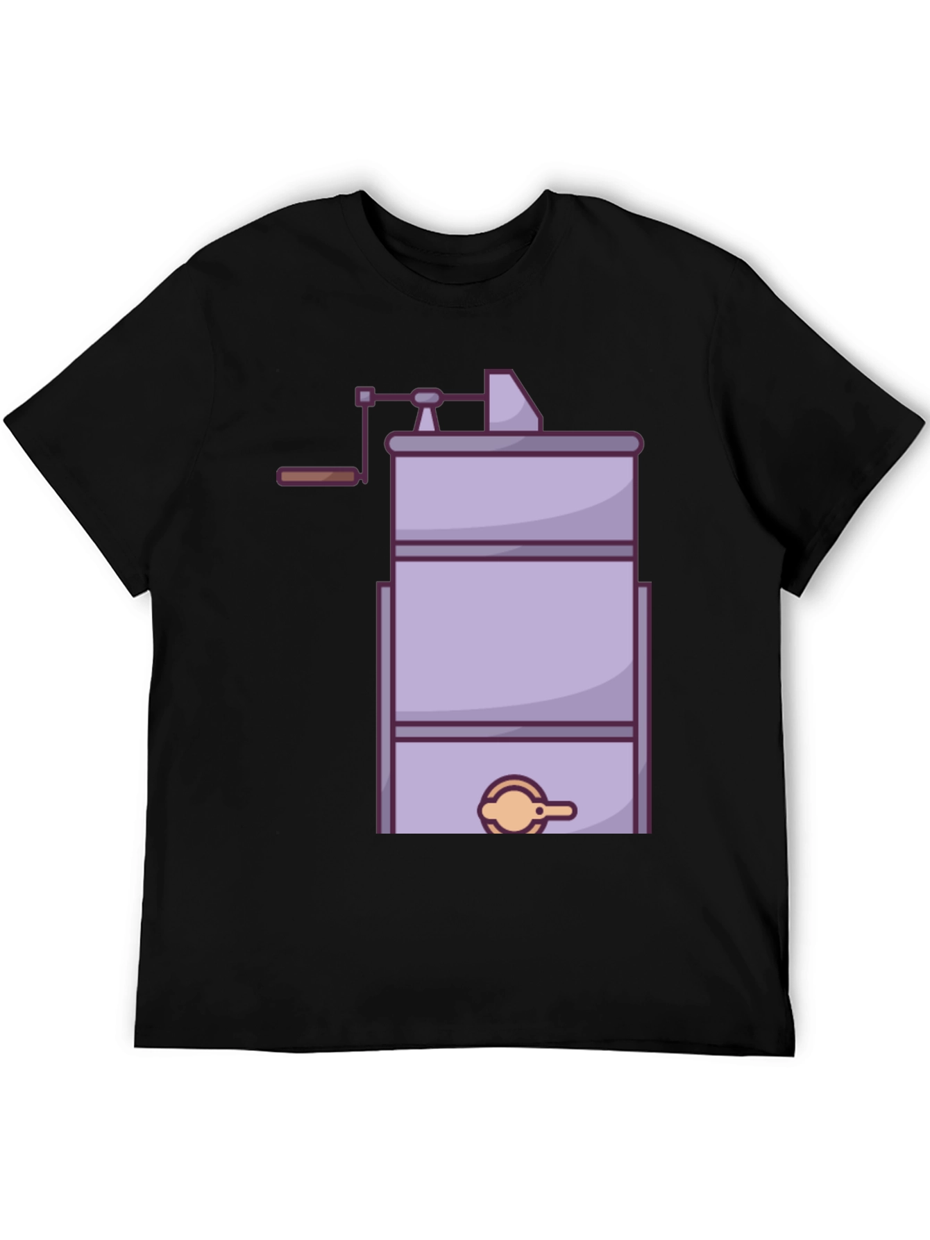 Black Honey Extractor Graphic Tee - Beekeeping T-Shirt view 5